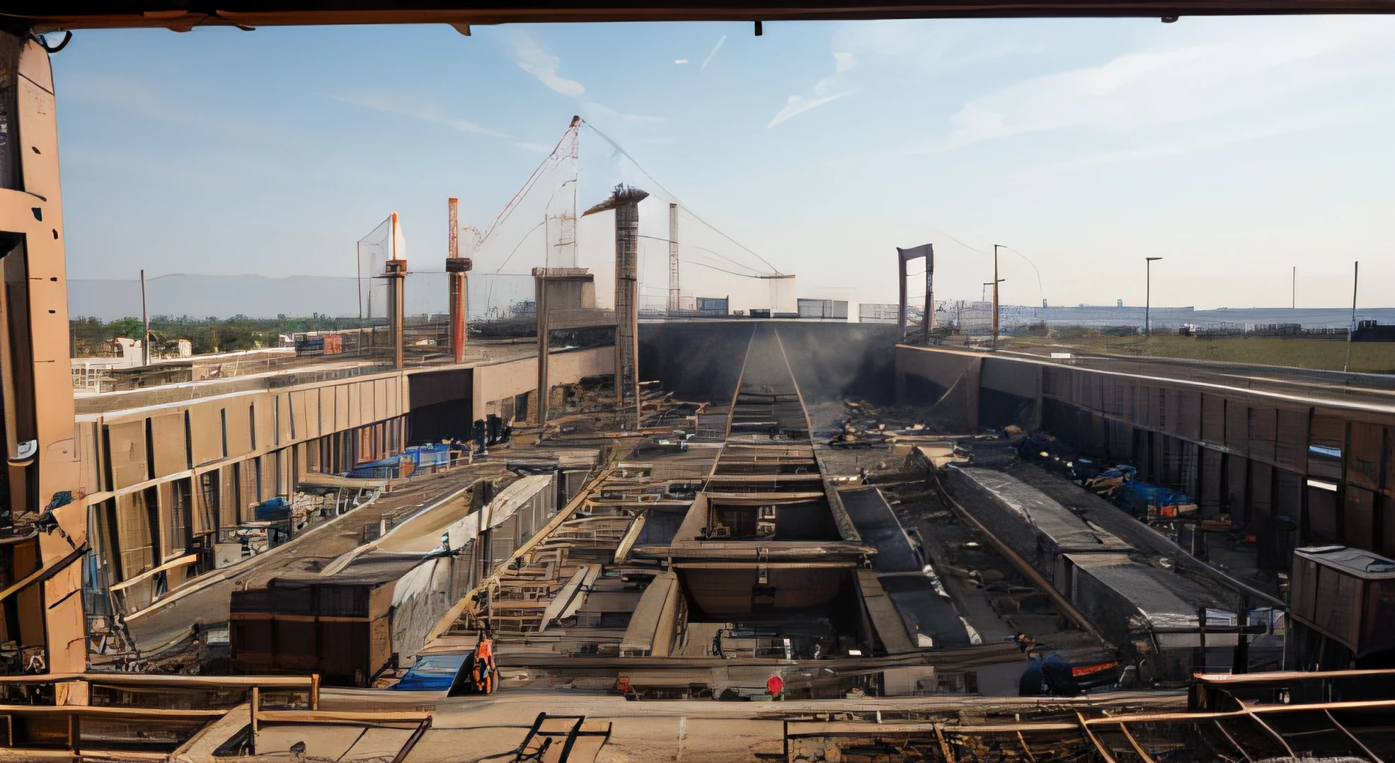 Photos of mechanical gas construction sites