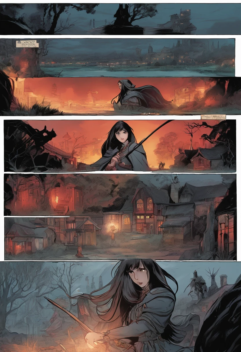 (highres:1.2, ultra-detailed, sharp focus), dark-haired girl with intricate features, horror style, scythe, blood, uniform, loose flowing hair, eerie atmosphere, haunted background, glowing eyes, pale skin, intense expression, gothic lighting, misty surroundings, surreal elements