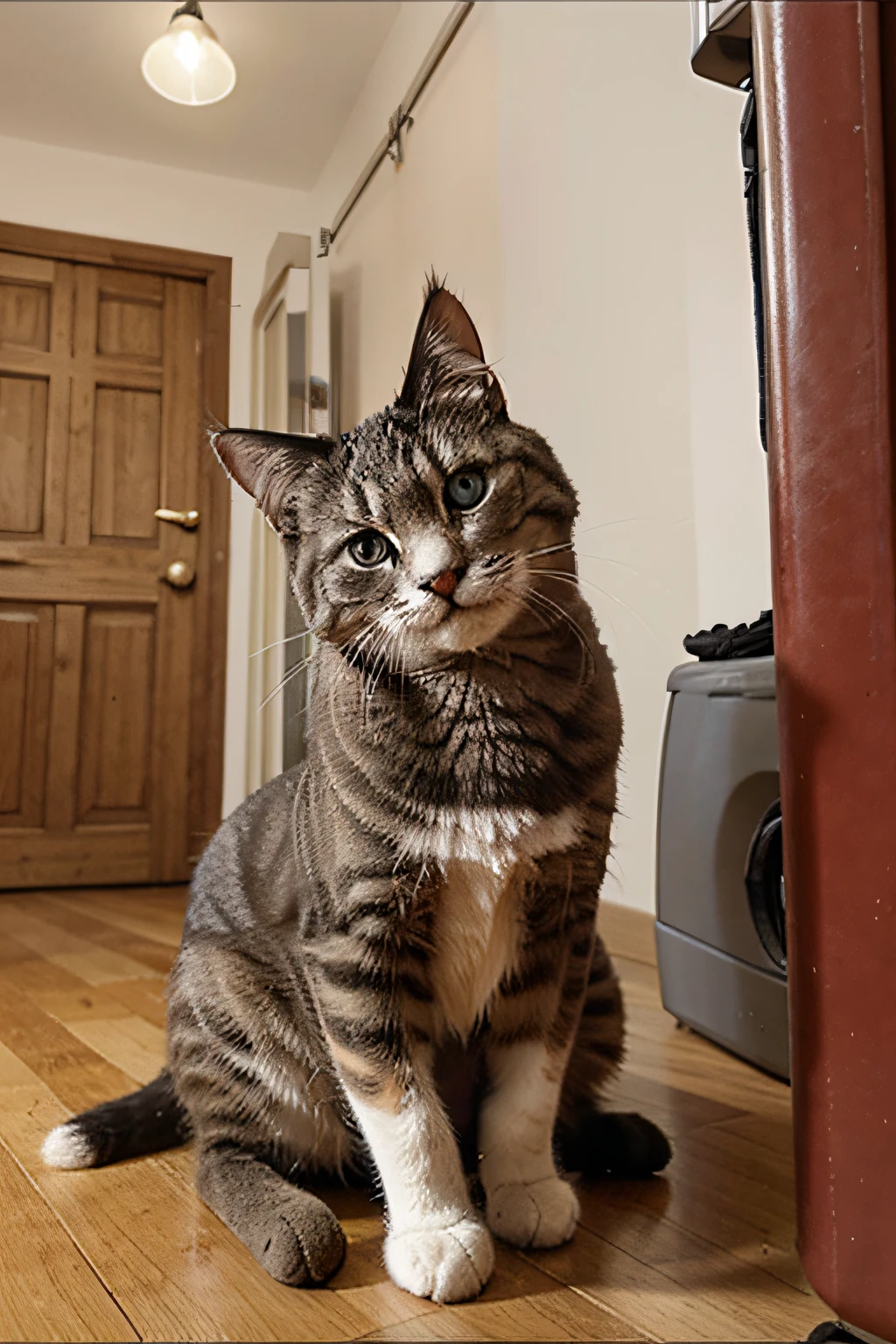 chat drole, en train de rigoler