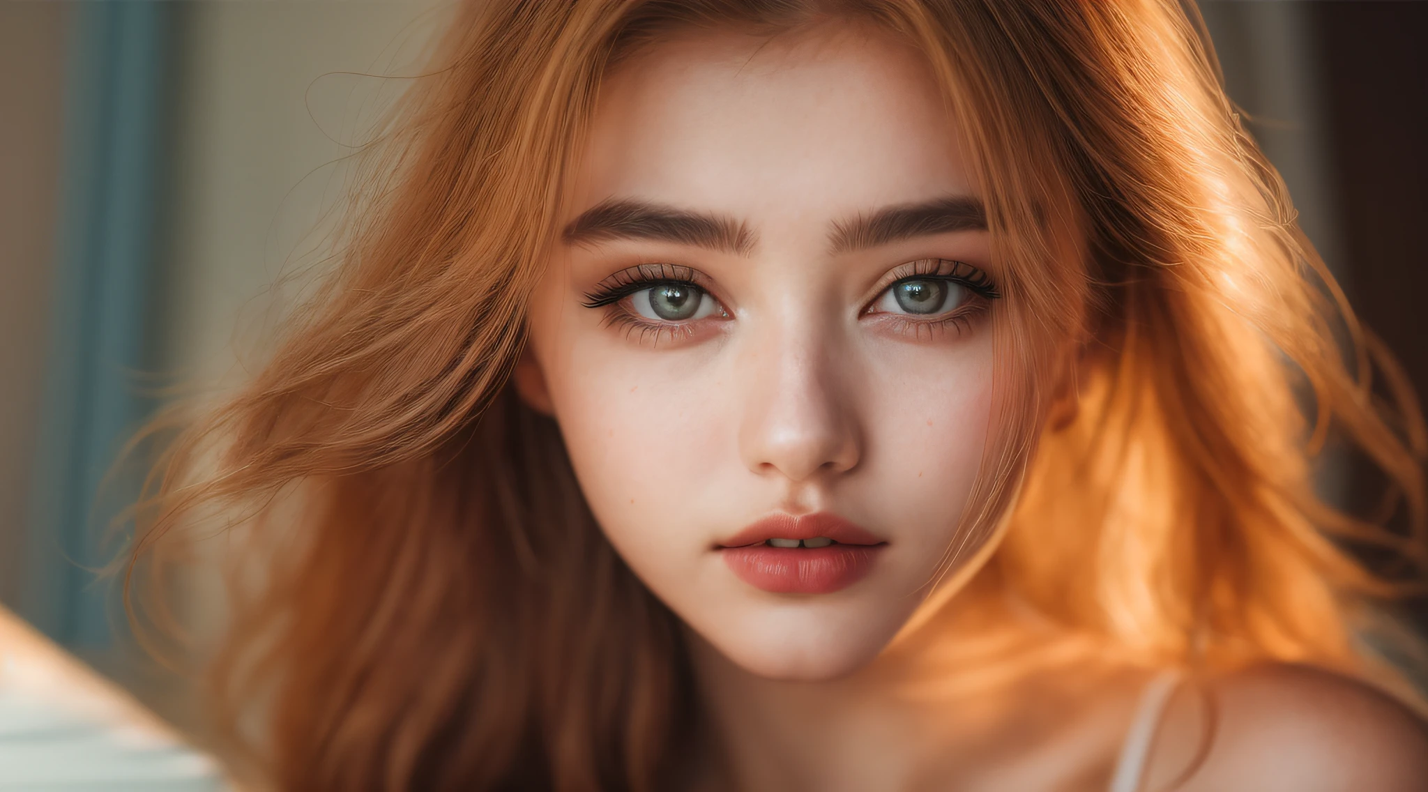 RAW photo, a 22-year-old-girl,  on, no bra, , no underwear, sit beside window, (1girl), (realistic), (photo-realistic:1.5), lipstick,(RAW photo, 8k uhd, film grain), Sharp Eyeliner, Blush Eyeshadow With Thick Eyelashes, extremely delicate and beautiful, 8k, soft lighting, high quality, highres, sharp focus, extremely detailed, (sunlight on face), beautiful detailed eyes, extremely detailed eyes and face, masterpiece, cinematic lighting, (high detailed skin:1.2), 8k uhd, dslr, soft lighting, high quality, film grain, Fujifilm XT3