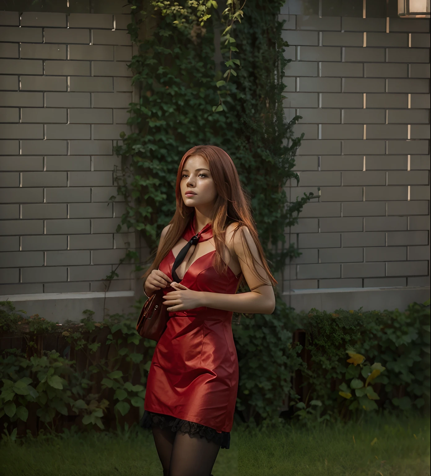 1 girl,red dress,character undawn,realistic