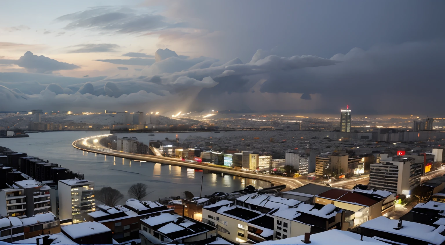 cidade, Metropolis, neve, nevando, temperatura fria, chuva, guerra, litoral, cidade em segundo plano, tempo nublado