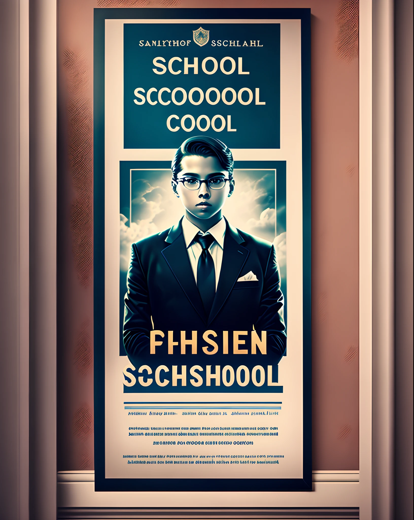 High-end and atmospheric school business poster