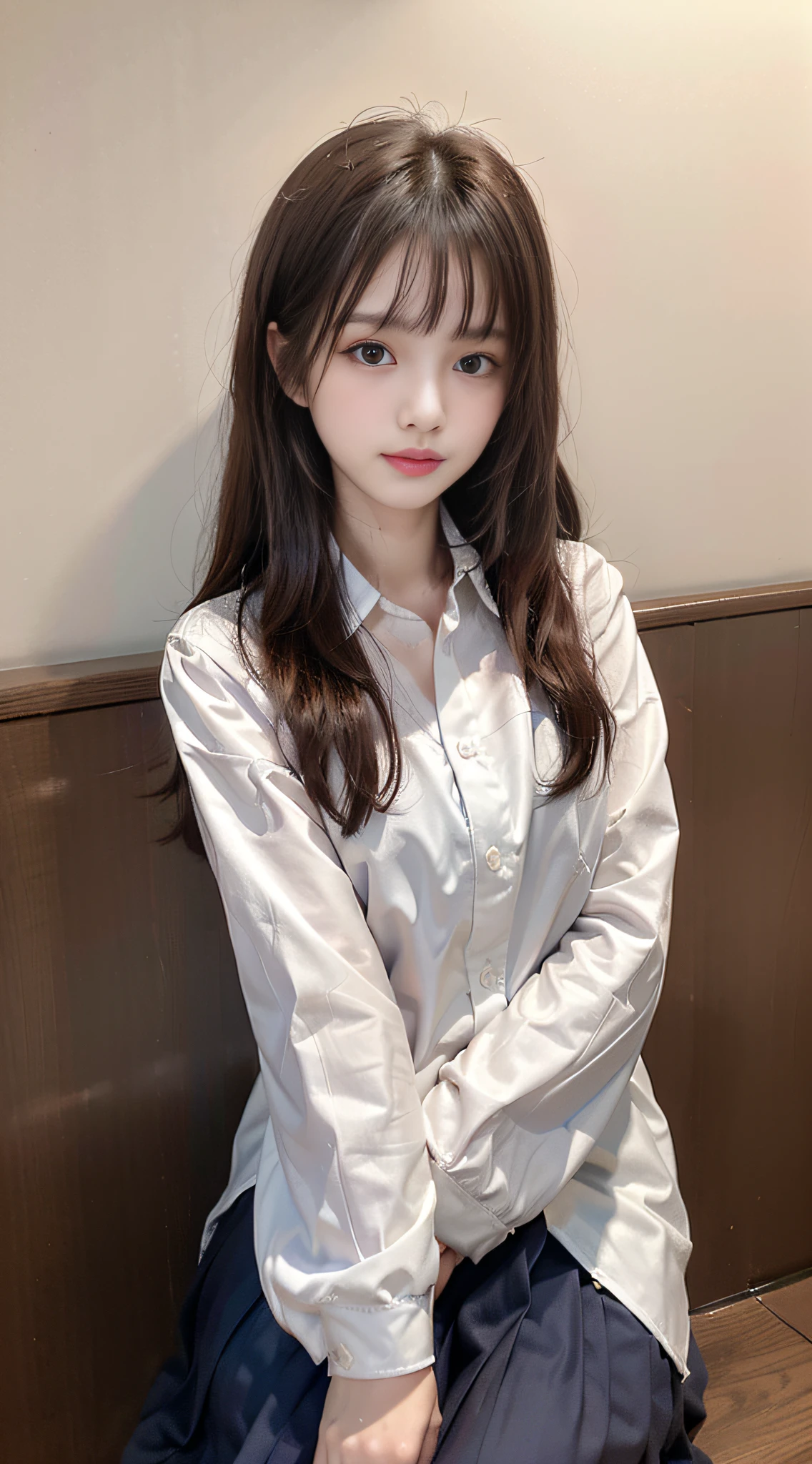 Light fabric one-piece white shirt:1.5、oversized white shirt、Valley、Unbutton the chest、Brachira、nffsw_Shirt_nopants, ,8K, (A sexy),cute little,(realisitic:1.1), (Photorealsitic:1.1), (masterpiece:1.1), (top-quality:1.1), Raw photography, hight resolution, ultra-detailliert, high-definition RAW color photography,professional photograpy,masterpiece, top-quality,realisitic,realskin,1girl in,Low_keys,独奏,illuminating,shorth hair:1.1,Bedrooms、Evening glow,sunrises,evening,
beautiful finely detailed eyes、(blush of the nose)、Thin rag、stick out buttocks:1.2、finerly detailed face、 g-cup, Cute,kawaii,Rear view:1.1,over the shoulder view
(详细的脸:1.2)、Extremely beautiful face、NSFW:1.05