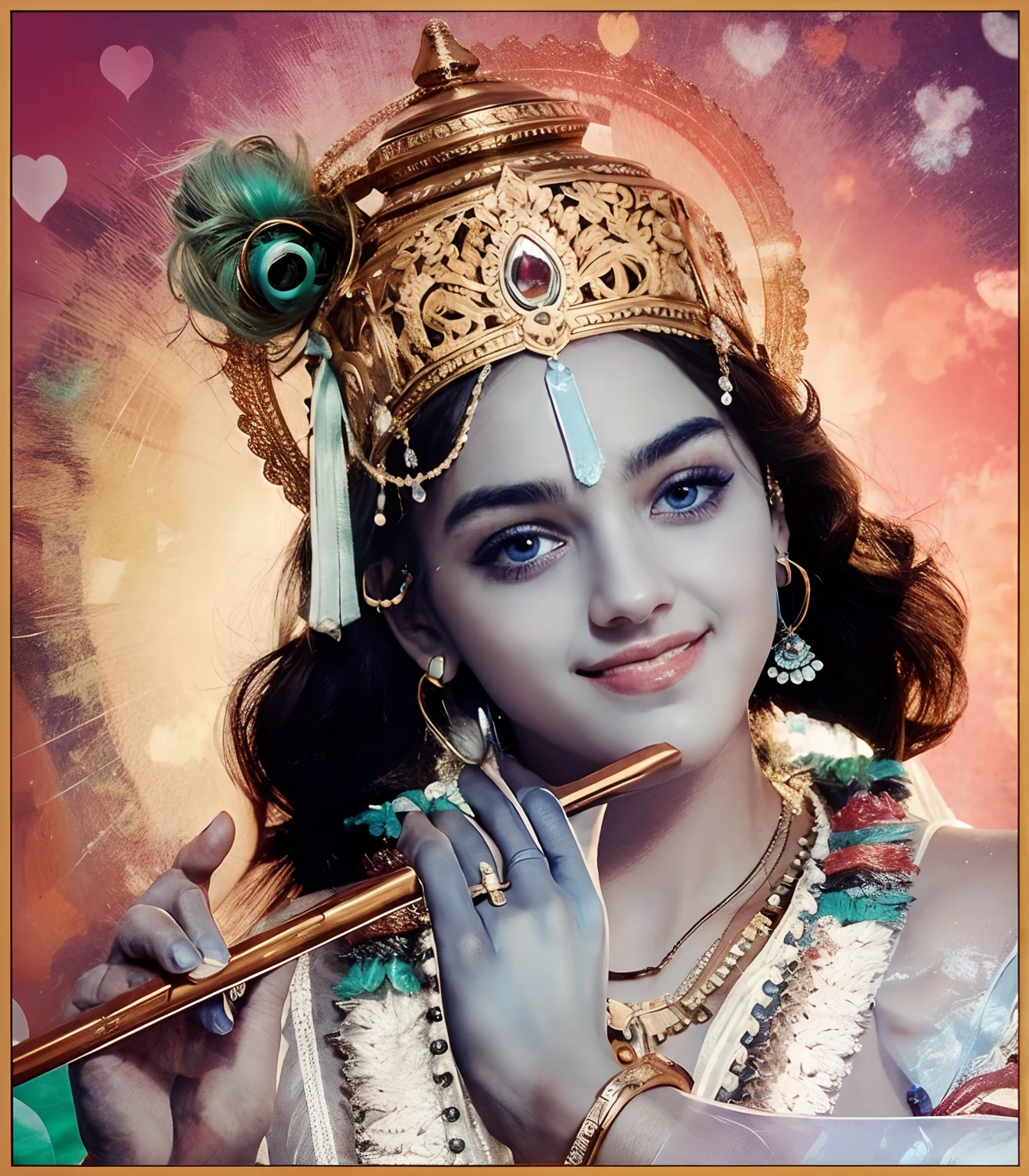 sky blue color boy with pretty face