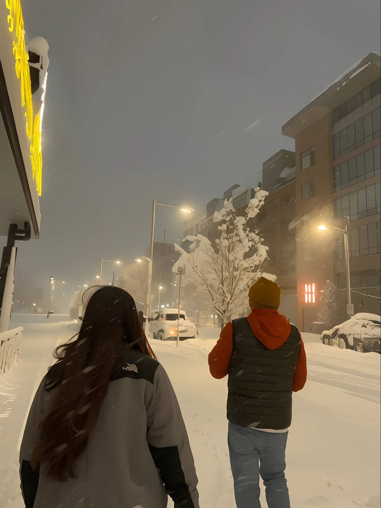 Snow days in the city,People walking in the snow, in the middle of a snow storm, It snows in the city,It snowed a lot, only snow in the background, during snowfall, snowing outside, Cold snow outside, snowing outside, snowfall at night, snowy day, only snow i the background, perfect lighting in a snow storm, Blizzarding