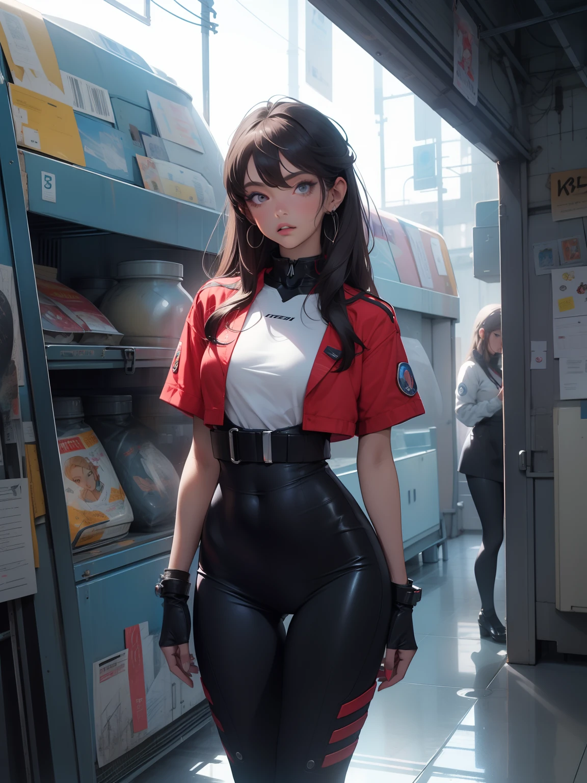 Women fully transparent clothes upper body damp, brown hair, nurse cap, mole under eye, devil pupils, amber eyes, longeyelashes, Surrealism, god rays, 4K, super detail, high details, high quality