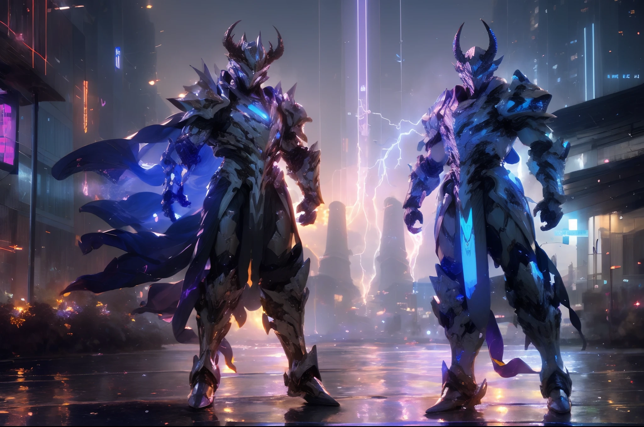 (Masterpiece:1.2, Best quality:1.1),8K,Intricate details,HD,Best Illustration,the wallpaper,Intricate details,8K HD wallpaper:1.6,
1boys,Solo:1.7,Solo,arma,1boys,helmet,Male focus,Full armor,Holding,(Shoulder armor:1.5),mitts,pauldrons,Cape,Glowing,cavalier,Horns,cowboy,Technical armor,Shot,standing,chest plate,Glowing eyes,view the viewer,Fake Horns,Horned helmet,signatures,Black armor,chest plate,view the viewer,Glowing,Gradient,arma,Gradient background,facingviewer,sense of science and technology,(Metal armor:1.3),time,Fluorescent light strips,(Cyberpunk:1.2),Science fiction,(Surround lightning:1.1),Lightning effects:1.1,Jump lightning,particle fx,Particles flash,
scenery,No Man,architecture,Outdoors,Traditional media,water,east asian architecture,bridge,River,tree,Building,ships,day,real world location,Lake,landscape,sky,boat,Ocean,pagoda,Nature,china city,The card, China,Cloud,(Lightning around the armor:1.1),((Blue-violet lightning:1.2)),electric sparks,epic battle scene,