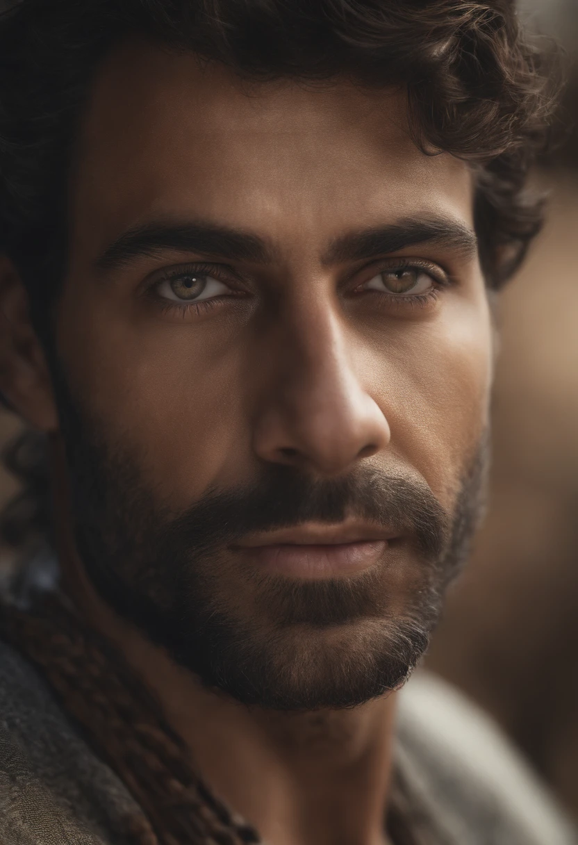 (melhor qualidade,8k,ultra-detalhado,photo-realistic:1.37) description: Um retrato em Close-up de um homem. The focus is on his face, Capturando os menores detalhes. The texture of the skin is rough and realistic, giving it a natural and robust look. The man is looking directly into the camera, creating a strong connection with the viewer. TAGS: retrato, Close-up, Man, detailed facial features, olhar intenso, Rough skin texture, high resolution, Realistic, photo-realistic. --auto