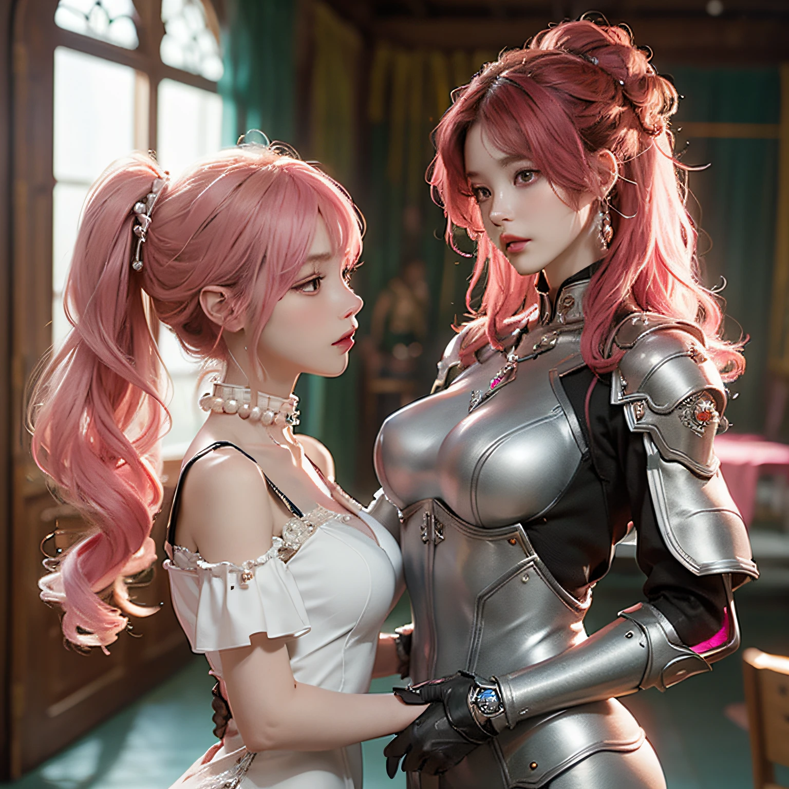 ((Hard Lesbian)), (accurate fingers),masutepiece, 32K UHD, awardwinning photo, Extremely detailed, amazing, Fine detail, Ridiculous, The most beautiful and sexy women, Highly detailed smiling woman, pink hair in a ponytail, Moonlight Eyes, Wearing highly elaborate uniforms and knee-high socks, in her backyard, Highly detailed background, extremely detailed eye and face, dazzling eyes, Super huge and huge naked breasts and nipples exposed, Cleavage display, Lots of tattoos and piercings, Photo 4 Kodak Portra 400 camera F1. 6 colorful lenses, ultra realistic textures, Dramatic lighting IRIAL ENGINE Art Station Cinestill 800 Tungsten Light Trending, perfect masterpiece, Best Quality, The highest resolution