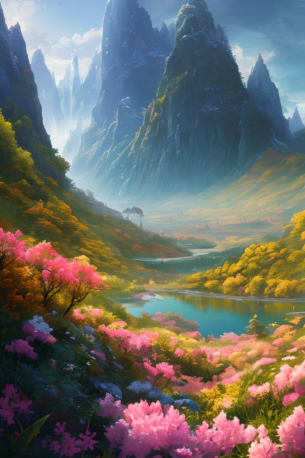 masterpiece, best quality, high quality,extremely detailed CG unity 8k wallpaper, Yin and Yang, and hidden fairy glens, creating a sense of mystique and enchantment, artstation, digital illustration, intricate, trending, pastel colors, oil paiting, award winning photography, Bokeh, Depth of Field, HDR, bloom, Chromatic Aberration ,Photorealistic,extremely detailed, trending on artstation, trending on CGsociety, Intricate, High Detail, dramatic, art by midjourney