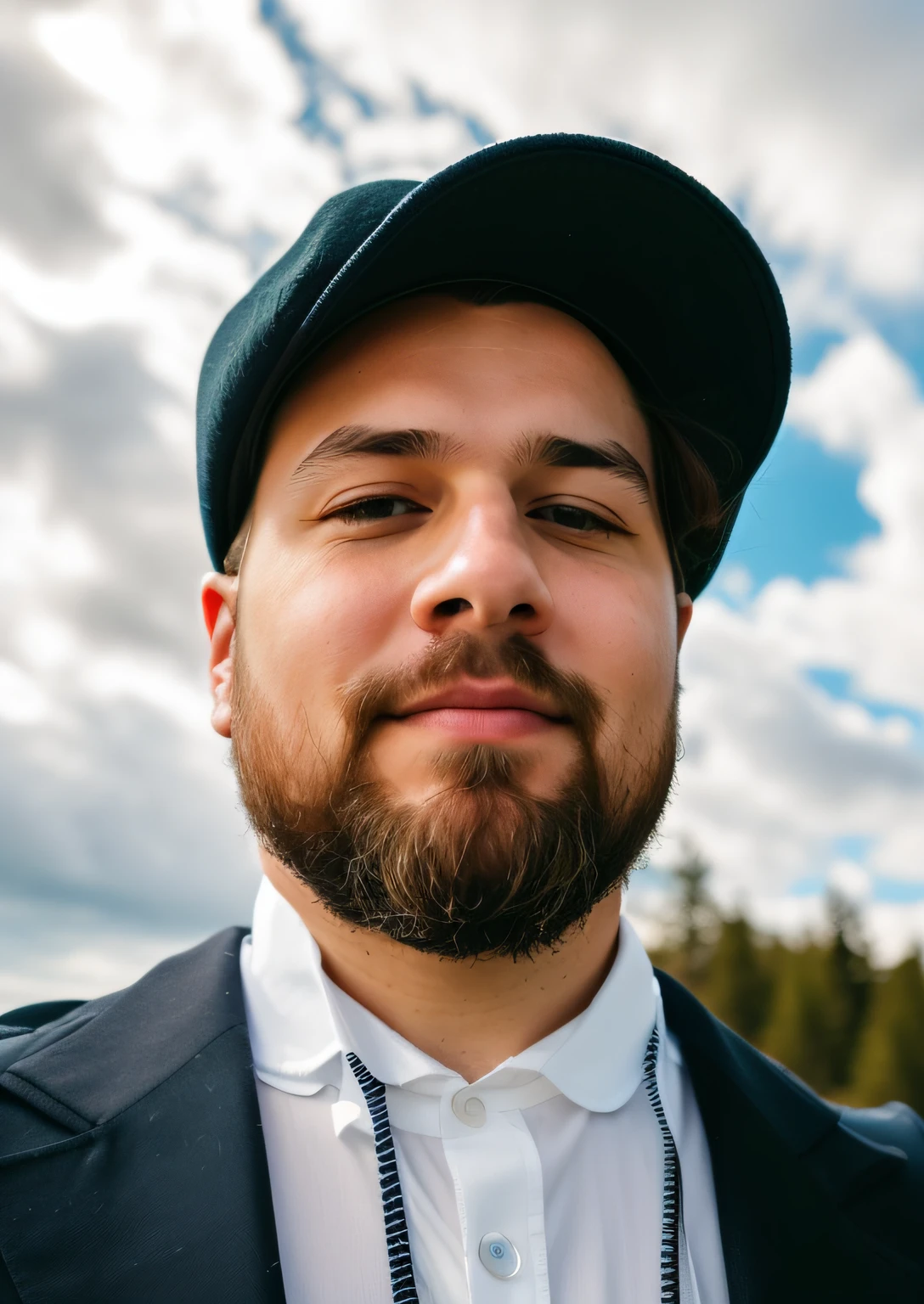 There is a man with a beard and a hat, taken in the early 2020s, Profile picture, headshot profile picture, profile image, profile picture 1024px, photo taken in 2 0 2 0, twitch streamer / gamer ludwig, photo of a man, Shot on iPhone 14 Pro, selfie photography 8k