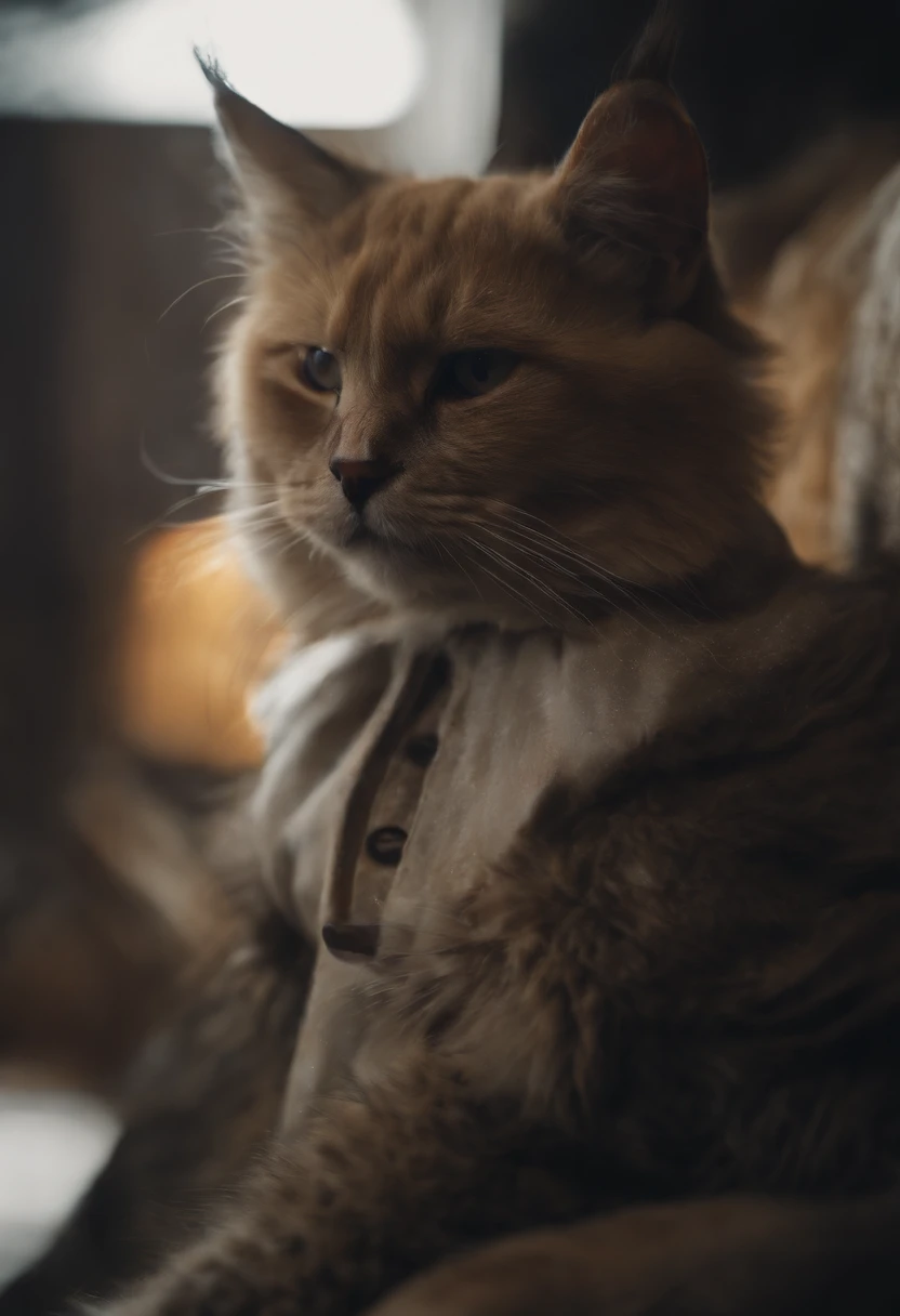 (dark environment:0.8),masterpiece, high quality, absurd res, digital painting (artwork), by dagasi, yupa,kiyosan,(anthro,fluffy fur,character focus:1.1),anthro male cat,short hair,portrait, bright eyes,panorama,character focus.(detailed background:0.7),...