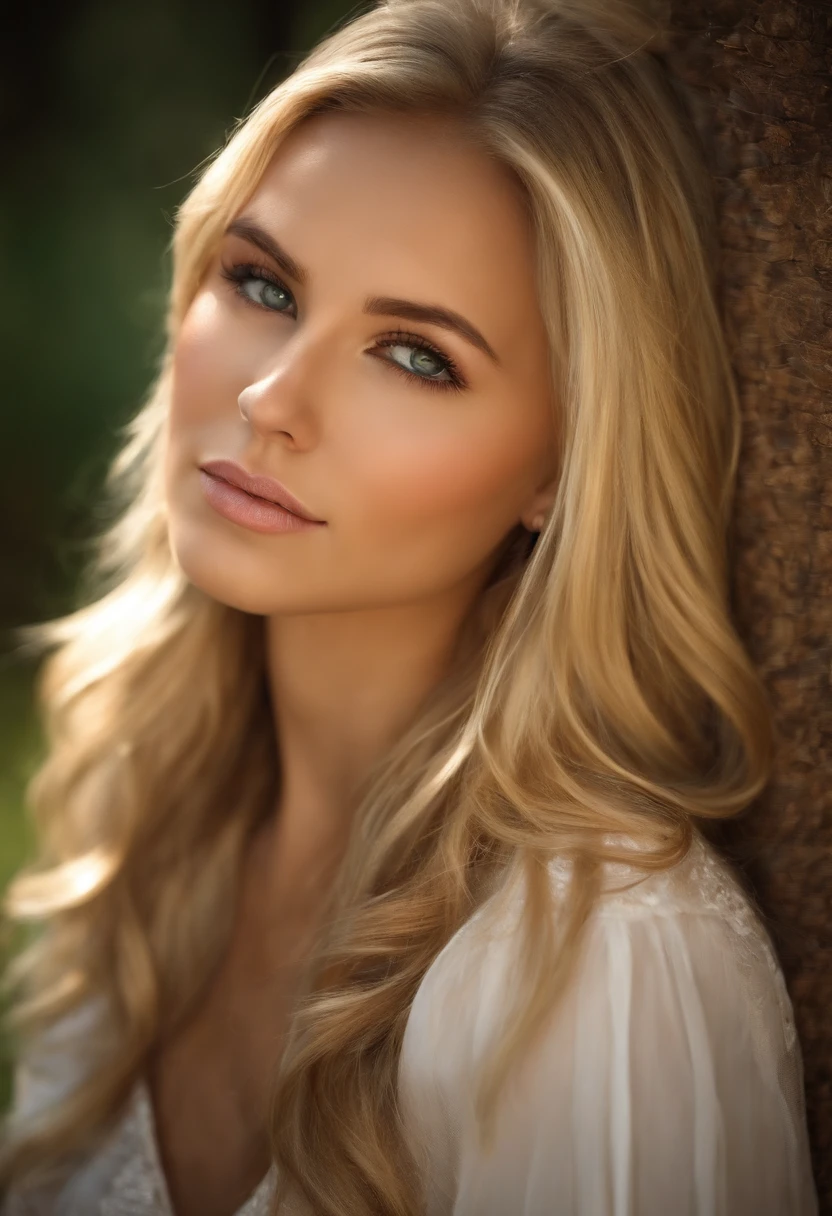 blonde hair brown eyes girl