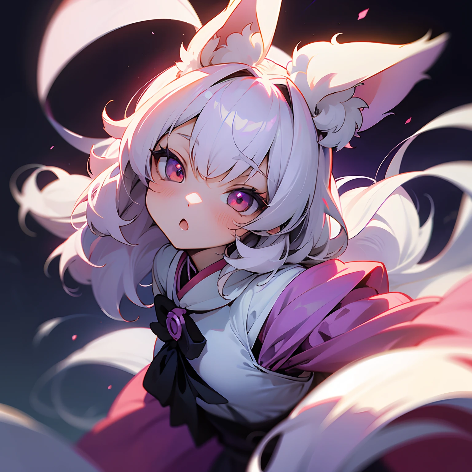 Ahri from league of legends, corpo inteiro, floresta branda, 8k, alta qualidade, detalhes, Rosto perfeito detalhado, olhos bonitos detalhados, Perfect hand detailed, dedos detalhados 8k bonitos femininos pequenos delicados, feminina bonita, ((vestindo roupa da Kochou Shinobu)), sorrindo para telespectador, Vista da diagonal superior,((usando roupas de Kochou Shinobu)), ((destaque nas 9 caudas da ahri)) , standingn, corpo inteiro, roupas de demon slayer corpo inteiro, alta qualidade, High Definition in Detail, ((obra prima)), dedos detalhados, dedos perfeitos, dedos delicados, dedos femininos