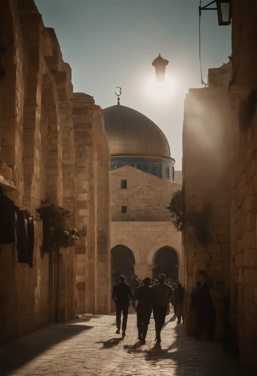 City of Jerusalem being attacked