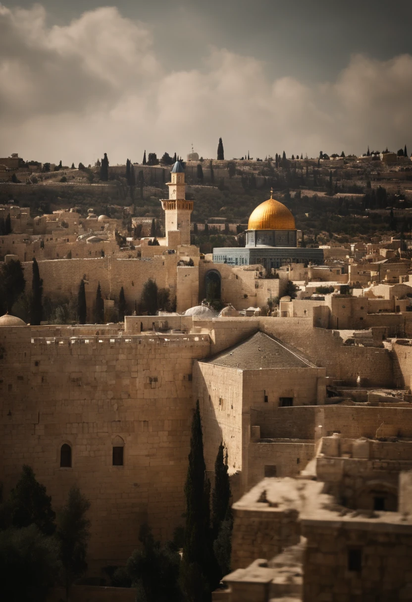City of Jerusalem being attacked