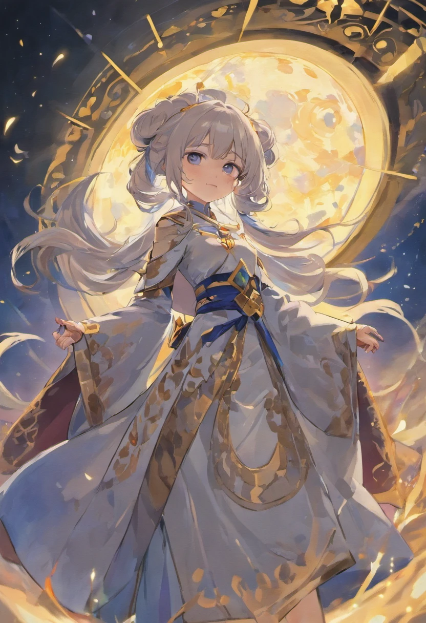 body high:166cm
weight:45kg
nature:naïve,Unresponsiveness,discreet(timid),honesty,Pay attention to etiquette
like:Pray to the moon(Especially the full moon),sapphires,All kinds of robes,Research and production of cookies
abhor:A rainy day when the moon is obscured
appearance:Silver-haired girl,Occasionally they wear a high ponytail or long braid
clothes:Usually draped in a gray-black cape,Inside the robe,It will also be on a whim,Wearing knight's light armor。A sapphire pendant is usually hung on the chest