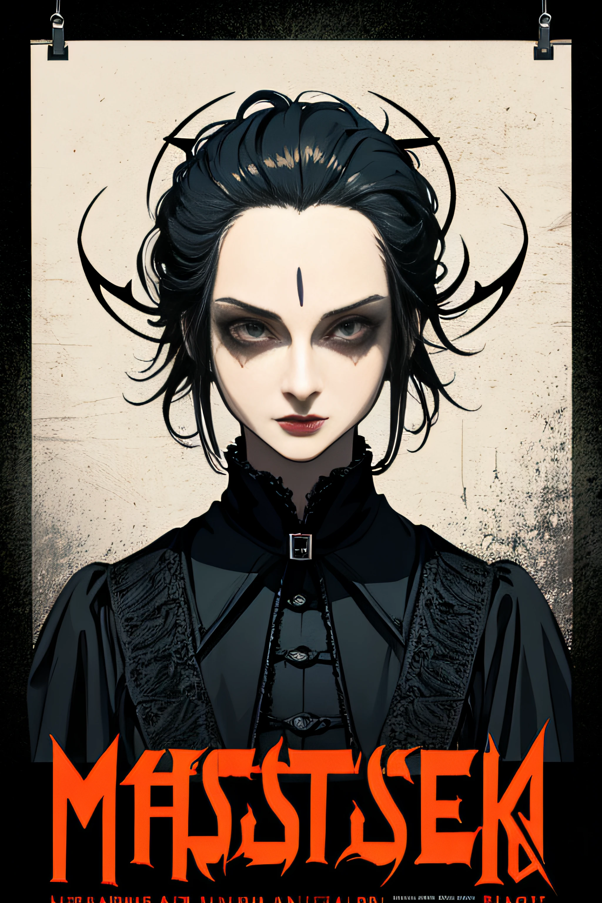 (Masterpiece, Best Quality), 8k Wallpaper, highly detailed, poster, Faust, Mephisto, gothic, horror, German, horror thriller cinematic movie poster, Bauhaus, shapes, lines, abstract, propaganda, gothic, movie poster, vintage,