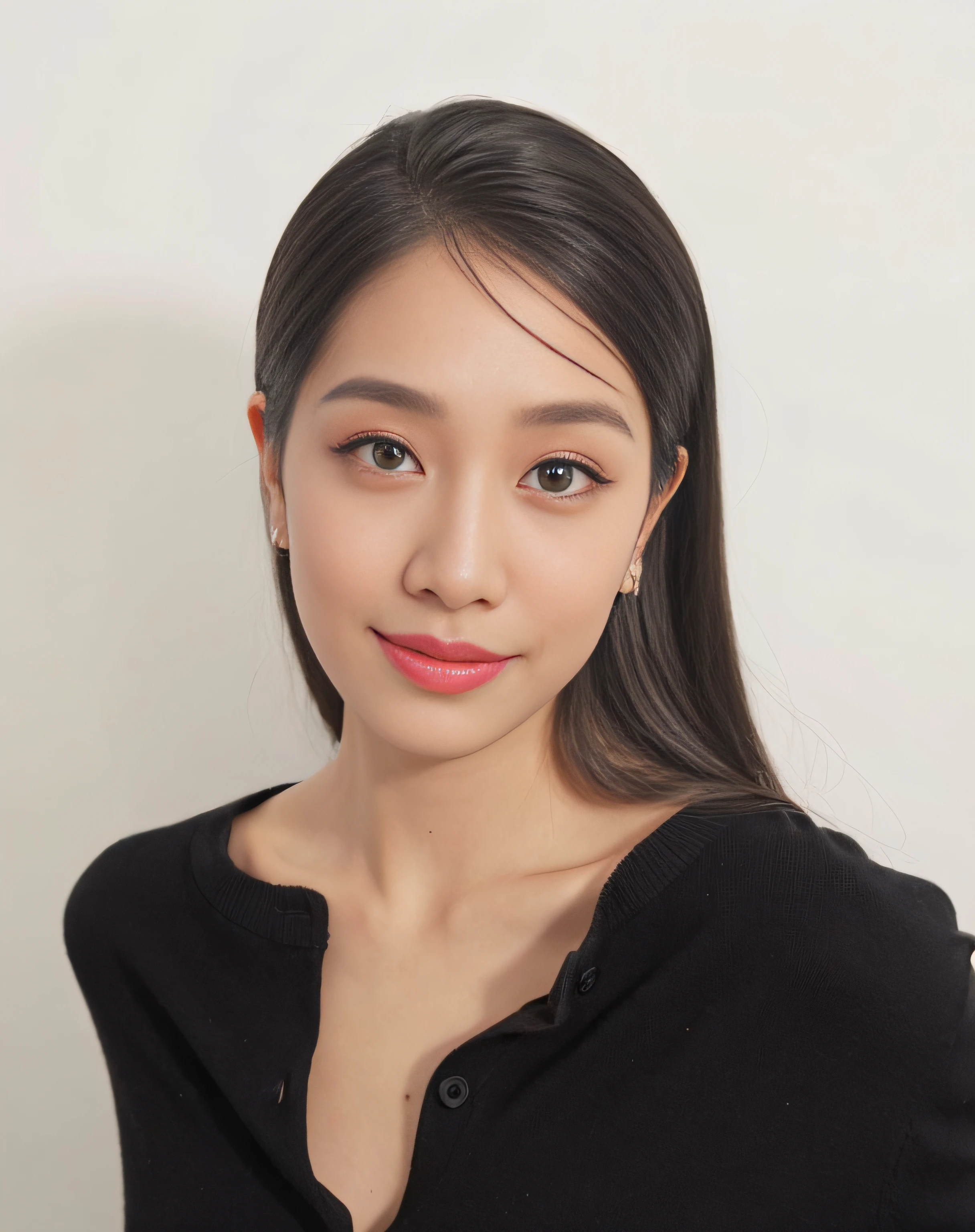 Portrait of a woman, Sweater, White background,