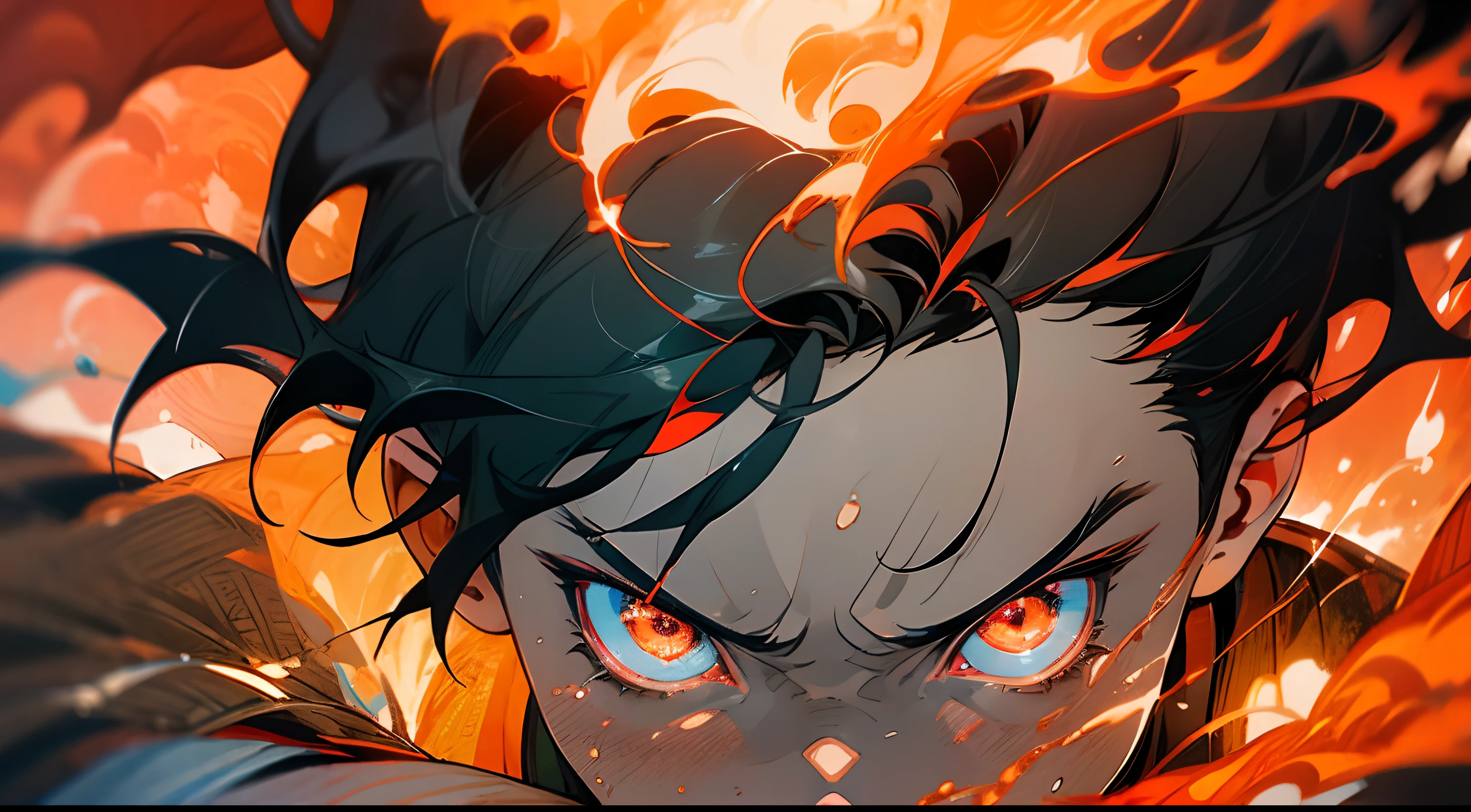 Eye close-up 1.5,The eyes are like a roaring flame,Deep and powerful dark red flash。The element of fire in his eyes,
(best qualtiy),ultra - detailed,Ultra photo realsisim,Game cg style,good eyes looking,Men with short hair
Angry eyes,They are full of tenacity and determination,As if it was the gaze of the god of fire,It is always a warning about changes and enthusiasm in the world。