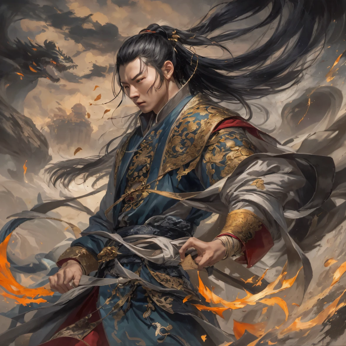 Side 32K,Qin Yu flew into the Immortal Demon Realm, Chance encounter with Liu Hanshu, He saw in him his former self, It was decided to take him as an apprentice, Teach him how to protect himself, But because of the Tibetan star map, He established relationships with the Liu family and the Jade Sword Sect, It opens with the death of Liu Hanshu, Qin Yu embarked on the road of confrontation with a strong enemy, Working hard, Make yourself stronger, Stick to your own core path of justice, I also want to protect the people I care about, The three brothers took off, And embarked on a long journey to find a good brother, Qin Yu, Where are Xiao Hei and Hou Fei(canyons)Climb the streets(Doomsday Stream)eyes filled with angry,He clenched his fists,Rush up,Deliver a fatal blow to your opponent,full bodyesbian,Full Body Male Mage 32K(Masterpiece Canyon Ultra HD)Long flowing black hair,Campsite size,zydink, The wounded lined up in the streets(canyons)Climb the streets, The scene of the explosion(canyons), (Linen batik scarf), Angry fighting stance, looking at the ground, Batik linen bandana, Chinese python pattern long-sleeved garment, canyons(Abstract propylene splash:1.2), Dark clouds lightning background,Flour flies(realisticlying:1.4),Black color hair,Flour fluttering,rainbow background, A high resolution, the detail, RAW photogr, Sharp Re, Nikon D850 Film Stock Photo by Jefferies Lee 4 Kodak Portra 400 Camera F1.6 shots, Rich colors, ultra-realistic vivid textures, Dramatic lighting, Unreal Engine Art Station Trend, cinestir 800,Flowing black hair,(((Jungle Canyon)))The wounded lined up in the streets(vale)Climb the streets,Movie master real-time image quality(tmasterpiece,k hd,hyper HD,32K)Long flowing glossy black hair,Tang dynasty complex,zydink, a color,Morning(canyons), (Linen batik scarf), Combat posture, looking at the ground, Linen bandana, Chinese python pattern long-sleeved garment, Morning(Abstract gouache splash:1.2), Dark clouds lightning background,sprinkling(