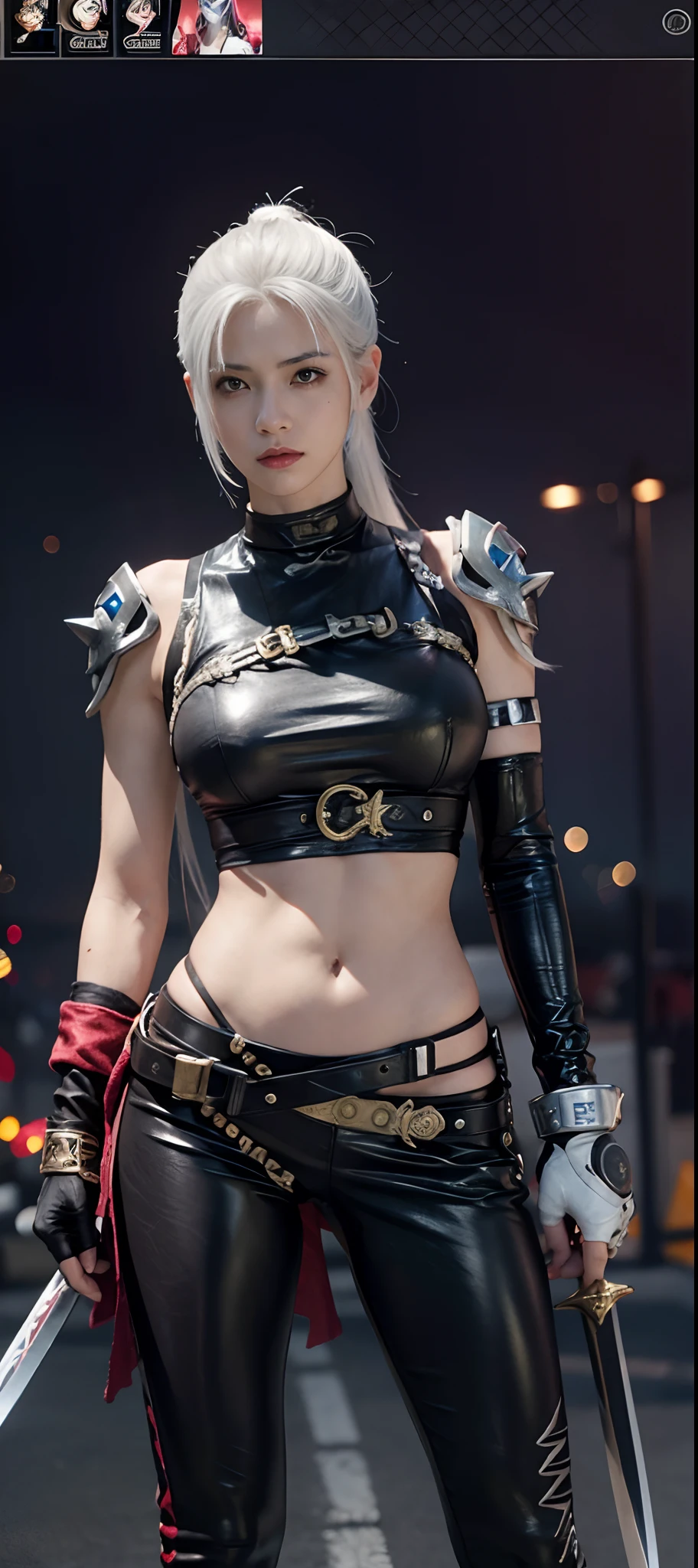 (1girl: 1.3), solo, __body-parts__, official art, unity 8k wallpaper, ultra detailed, beautiful and aesthetic, beautiful, masterpiece, best quality, RAW, masterpiece, super thin photo, best quality, super high resolution, photorealistic, sunlight, full body portrait, incredibly beautiful,, dynamic pose, delicate face, vibrant eyes, (side view), she is wearing a futuristic Iron Man mech, red and gold, Highly detailed abandoned warehouse background, detailed face, complex background detailed busy, messy, gorgeous, milky, highly detailed skin, realistic skin details, visible pores, sharp focus, volumetric mist, 8k uhd, DSLR camera, high quality, film grain, light skin, photorealism, lomography, expanding metropolis in a futuristic dystopia, view from below, translucent male Cyberpunk, fantasy world, dark background, clean design, epic instagram, artstation, colorful ink splashes, silhouette, hyper detailed intricate details, unreal engine, fantasy, intricate details, home screen, complementary colors, fantasy concept art, 8k resolution, deviantart masterpiece, oil painting, heavy strokes, ink drips, (isolated on white background: 1.3), rainbow skin, (((cute young man))), ((: 1.5) ), (bright blue eyes), (((clear eyes)), ((((short white hair: 1.1))), (((black clothes)), (prince\\(indifferent expression\\),, (((Wears luxurious black tunic with high details)))), white hair, ice magic, ((chest) --v 6