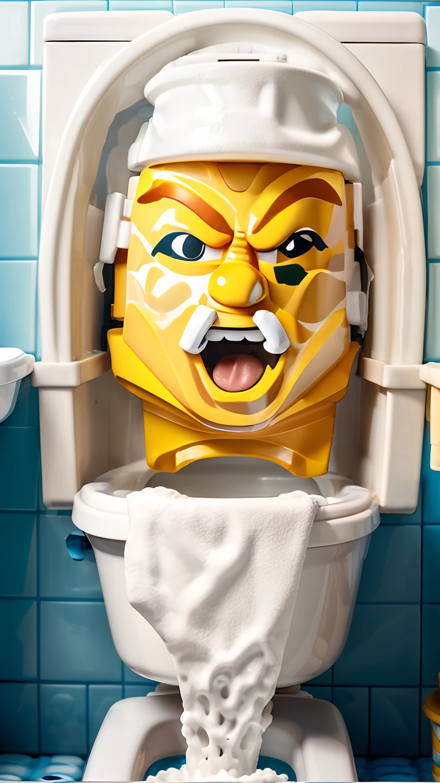 Lego Movie. (head sticking out of the toilet with a long neck).
