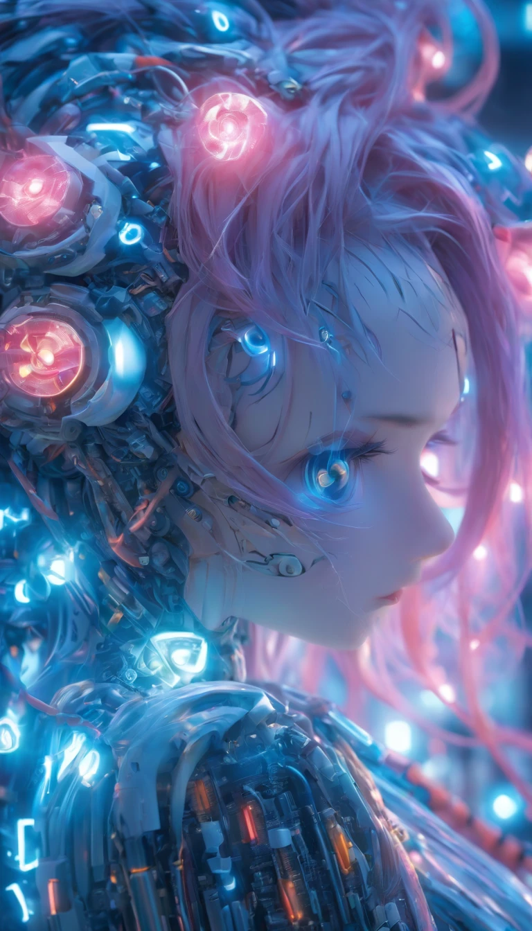 Ladies porcelain Android, droid, cyborg robot parts, 150 mm,full bodyesbian, Beautiful soft light studio, Tire lights, vibrant detail,lacing, ultra-realistic realism, anatomically, electrical wires, micro Chip, ellegance, Back-office lab, rendering by octane, h.R Gig style, 8K,blue hair,Asymmetrical long hair,with translucent body,greene eyes, Miki Asai Macro photography, full bodyesbian, ultra - detailed, Trend at Artstation, foco nítido, Studio photos, intricately details, highly detailed, Pol Greg Rutkovsky