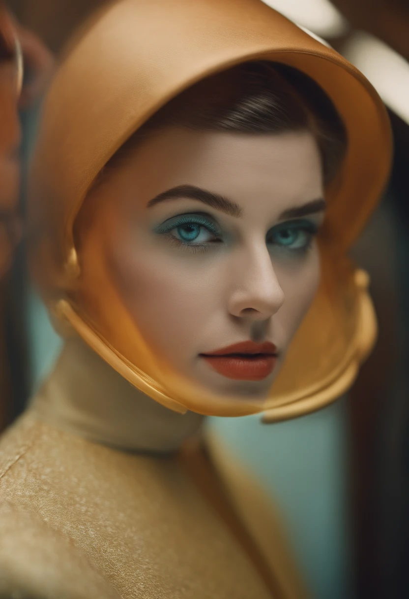 1960s sci-fi 4K portraits by Wes Anderson, Vogue 1960s, pastel colors, twins in strange retro futuristic outfits
Tags: blur, blurring, photorealista, hyperdetail, sharp focus, embedded, mid closeup, perfect face and eyes, film grain, cinematic, bokeh lens, spectacular composition, natural light, photography, ultra realistic, double exposure, blur, motion blur, one sided pain, high, high quality, best quality, masterpiece, high quality, masterpiece, complex, intricate, intricate bizarre