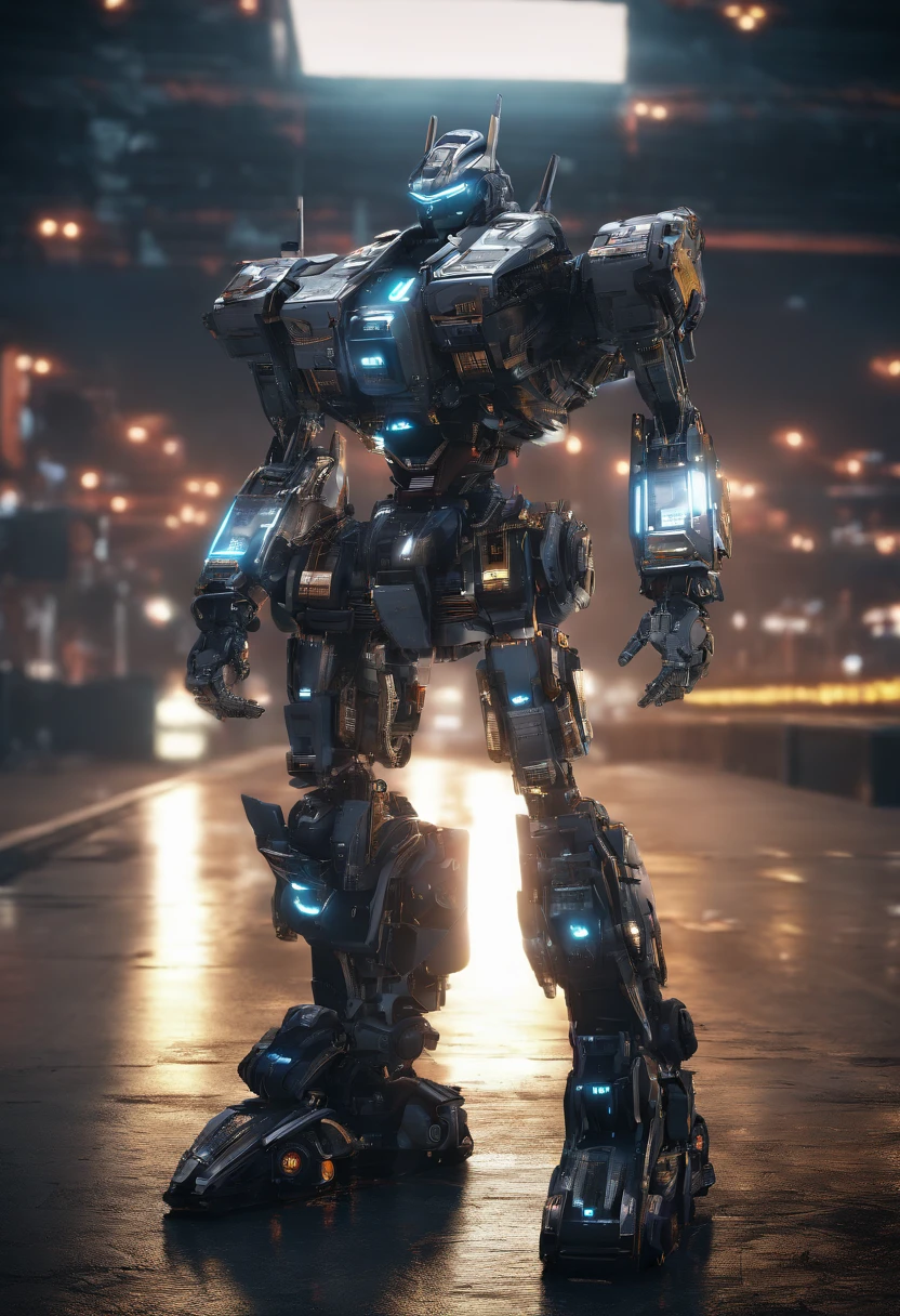 Gerugugu, Zion, Gundam mecha , science fiction, front view, Sense of technology, C4D, Oc renderer, unreal engine, high detail, industrial design, 8k HD, studio light, Ruined battlefield, dynamic motion, daynamic angle
