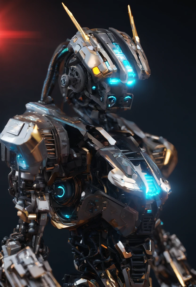 Gerugugu, Zion, Gundam mecha , science fiction, front view, Sense of technology, C4D, Oc renderer, unreal engine, high detail, industrial design, 8k HD, studio light, Ruined battlefield, dynamic motion, daynamic angle