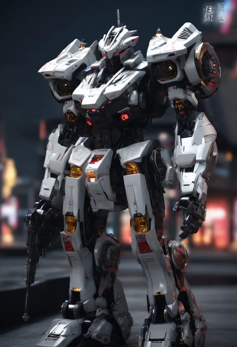 Gerugugu, Zion, Gundam mecha , Industrial Design combat robot, science fiction, C4D, Oc renderer, unreal engine, high detail, industrial design, 8k HD, Ruined battlefield, dynamic motion, daynamic angle