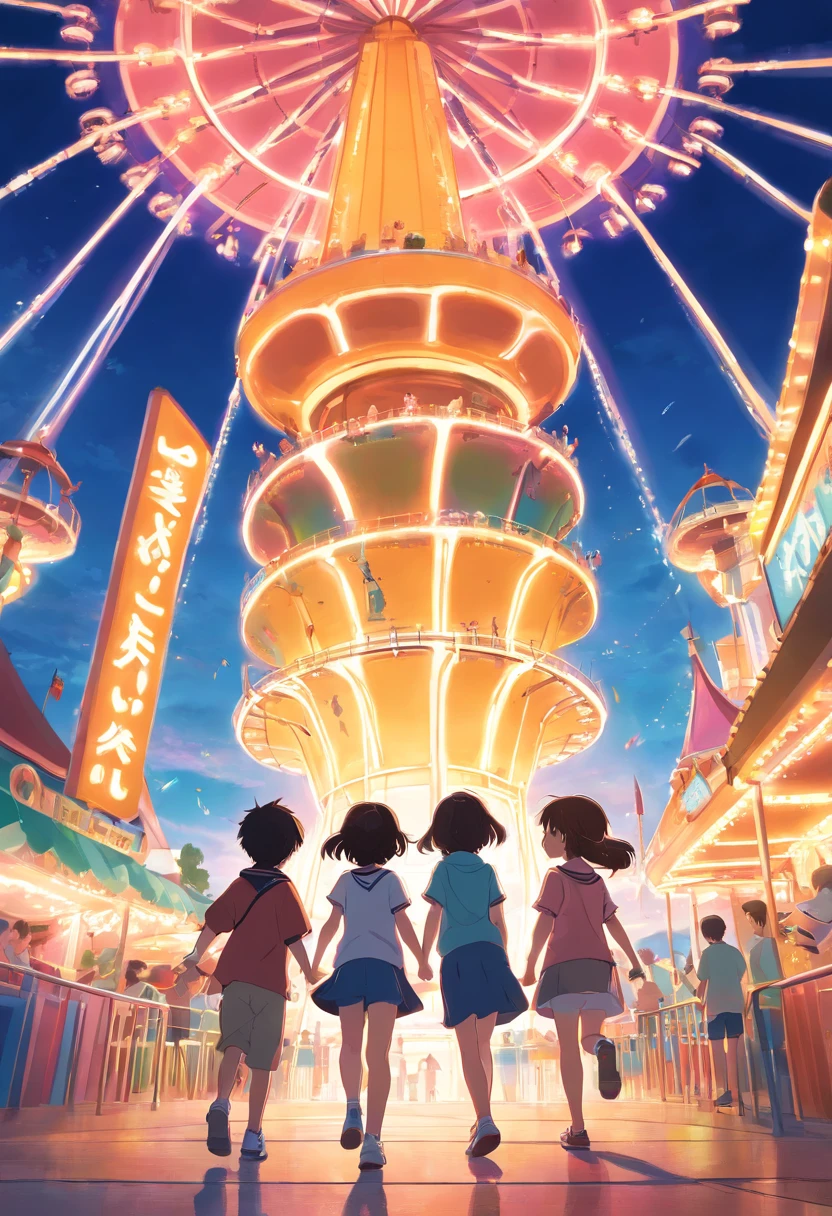 Image of children playing in an amusement park