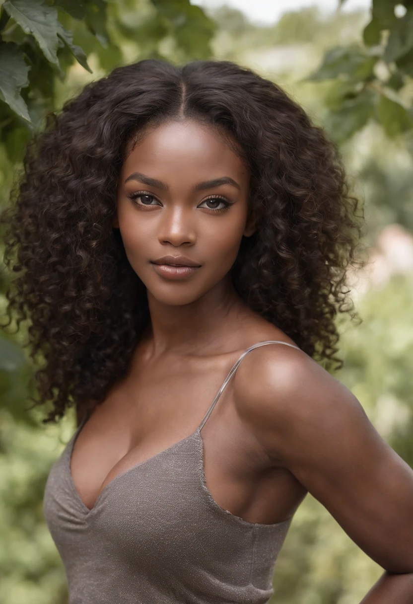 ((Dark African skin, Very deep ebony skin)), ((Its beauty is undeniable)), ((cute excited face)), ((Hyper detailed perfect eyes,)), ((pose mignonne)), ( (Langue sortie)), ((grosse fesse)),((Attirant )), sexy, (( Tight knit shirt, shorts courts sexy)), ((African curly afro afro afro ponytail afro,)), ( (peau)), ((debout, vue de face)), ((toucher ses propres jambes dans une pose sexy)), ((dehors, village public)), CGI ciblé, fotorrealista, High detail, Realstic, Master part, Absurde, beste-Qualit, HDR, highly quality, high-definition, extremly detailed, 8k wallpaper, intricate high detail, 8K UHD, Full-HD, (photo realist:1.2), contraste, intense illumination, lighting cinematic, natural lighting, hard light, contre-jour, illumination globale, occlusion ambiante selfie nsfw