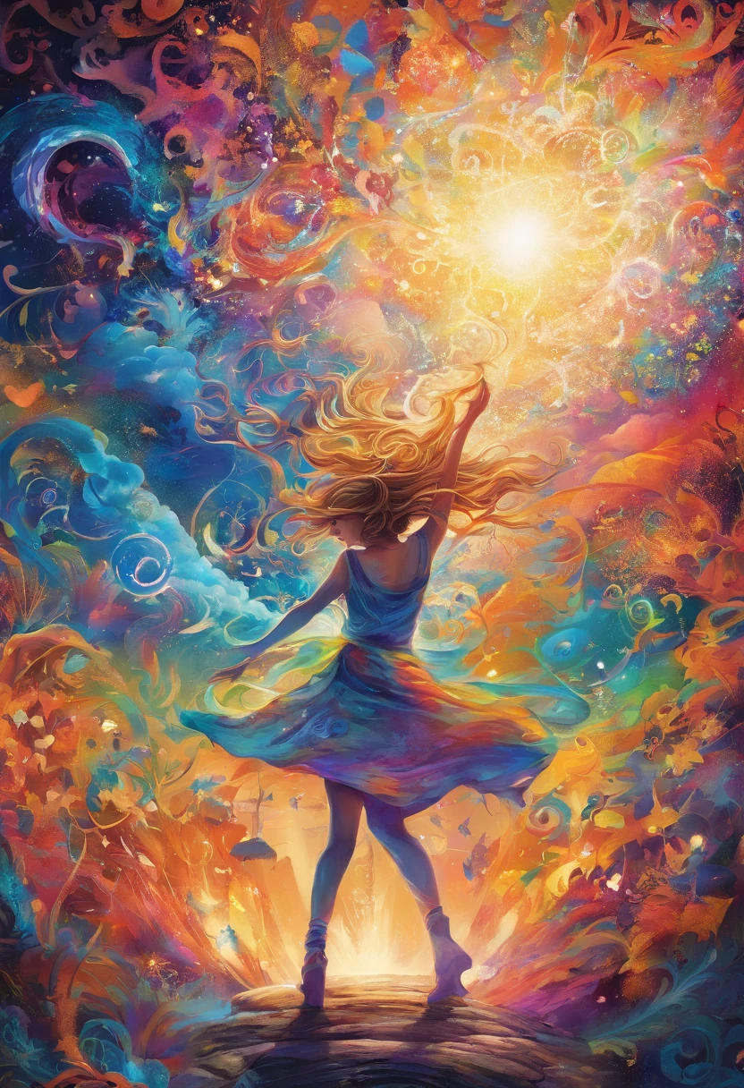 The girl who casts the mysterious glowing spell, Dream rainbow forest, Vibrant colors, Ethereal lighting, detailed foliage, Magical atmosphere, enchanting scenery, Fantastical Atmosphere, Shine brightly, Flowing robes, A wisp of magic, Ethereal creatures, Enchanted tree, glisteningstream, Radiant energy, Mysterious symbol, Surreal beauty, otherworldly landscape, Swirling mist, Charm in the air, Engaging moments, A mesmerizing spectacle, ethereal essence, Magical spells, mystical aura, mesmerizing charm, Fascinated bystanders, transcendent experience, Magical whirlpools, Hidden secrets, Whimsical creatures, Vibrant charm, enchanting atmosphere, Ethereal melody, radiant beams of light, outworldly colours, Mesmerizing action, A joyous celebration in nature, Charming nymphs, supernatural power, Pulsating energy, enchanting spell, Fantasy realm, Transcendental experience,Candles account for the body,The candle melts,The wax core is a beacon,The hand of the person who climbs up on the wax wall reaches for the wax core,Represents the spirit of never giving up
