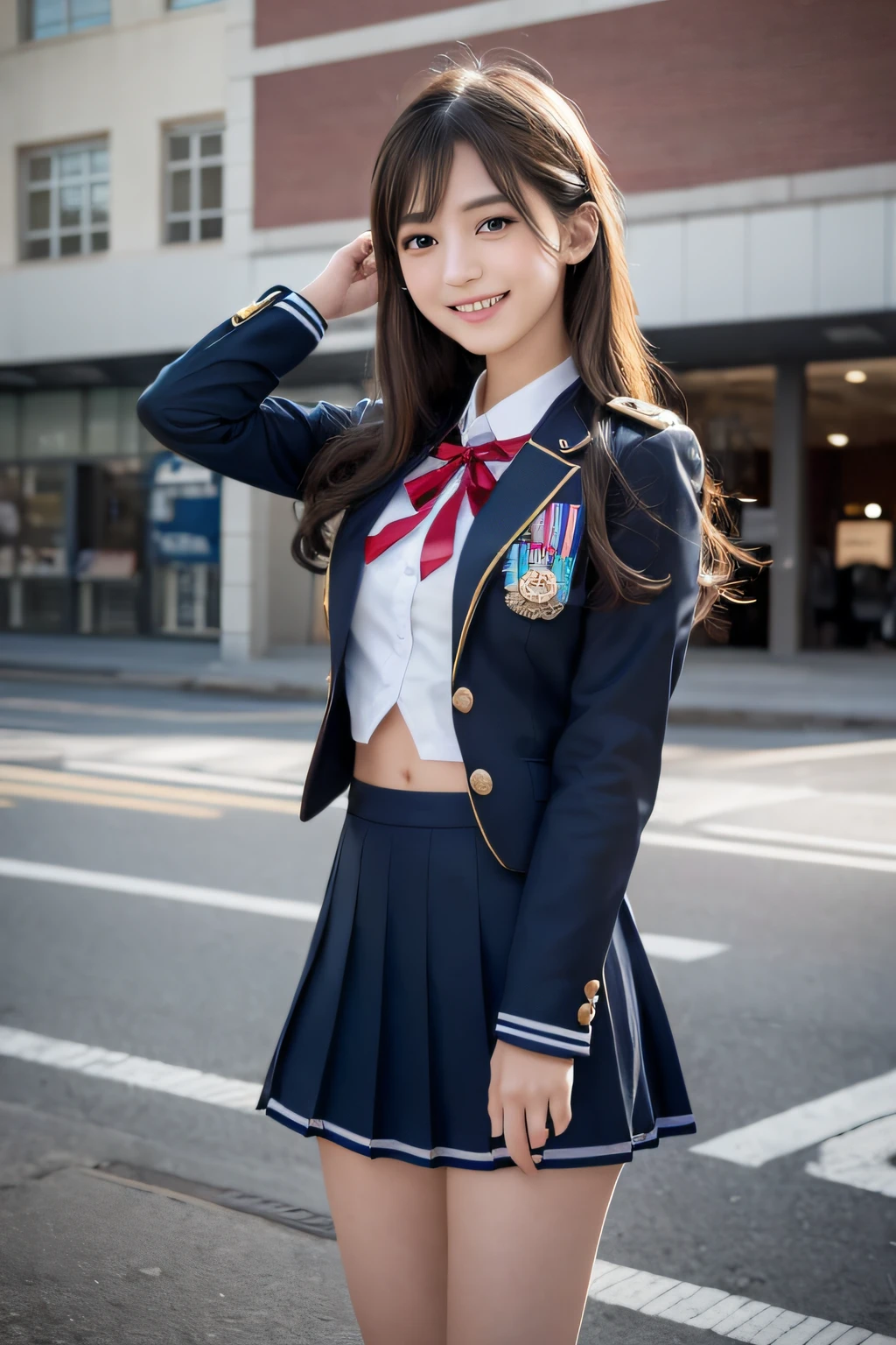 one cute girl in AKB48 uniform, AKB48 Team TP, AKB48 uniform,(masterpiece, best quality:1.2), ultra high res, (photorealistic:1.4), detailed skin, cinematic lighting,bare chest,
friendly, intelligent, conversation engaging, happy,kind, energetic, cheerful, creative, with sparkling eyes and a contagious smile,