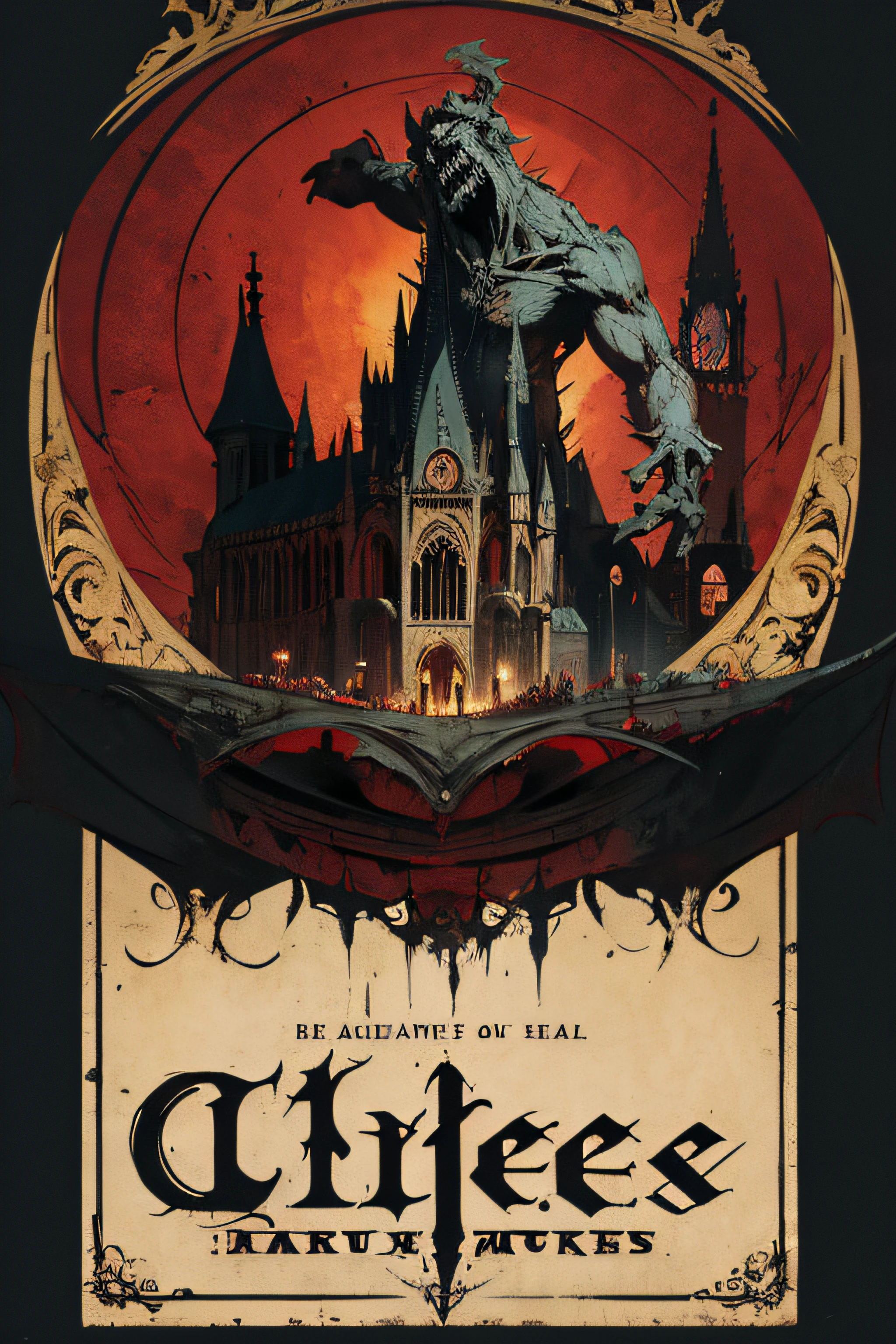 (Masterpiece, Best Quality), 8k Wallpaper, highly detailed, poster, Hunchback of Notre Dame, Lon Chaney Sr, horror, Paris, horror thriller cinematic movie poster, Bauhaus, shapes, lines, abstract, propaganda, gothic, movie poster, vintage,