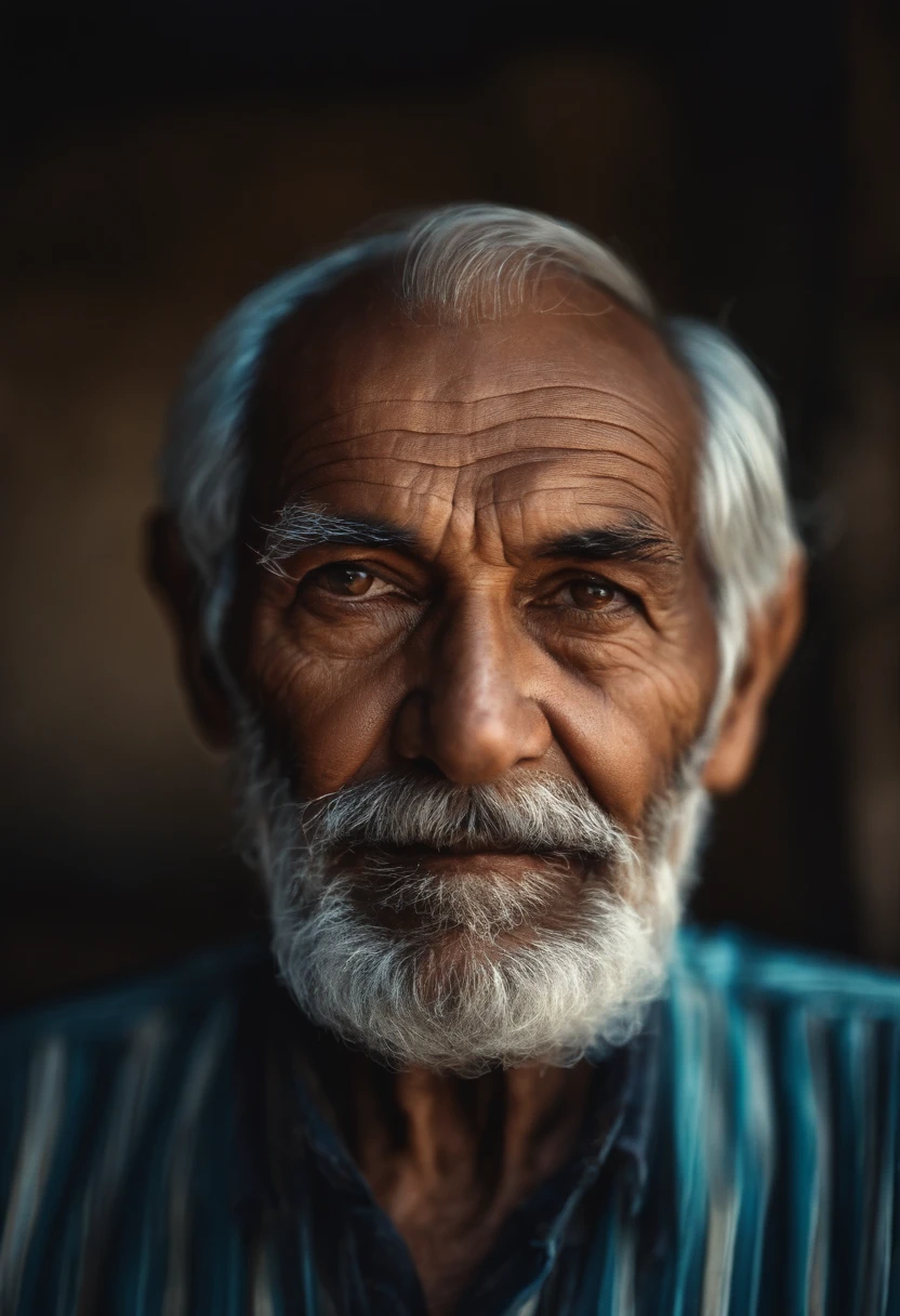 Old man looking at camera