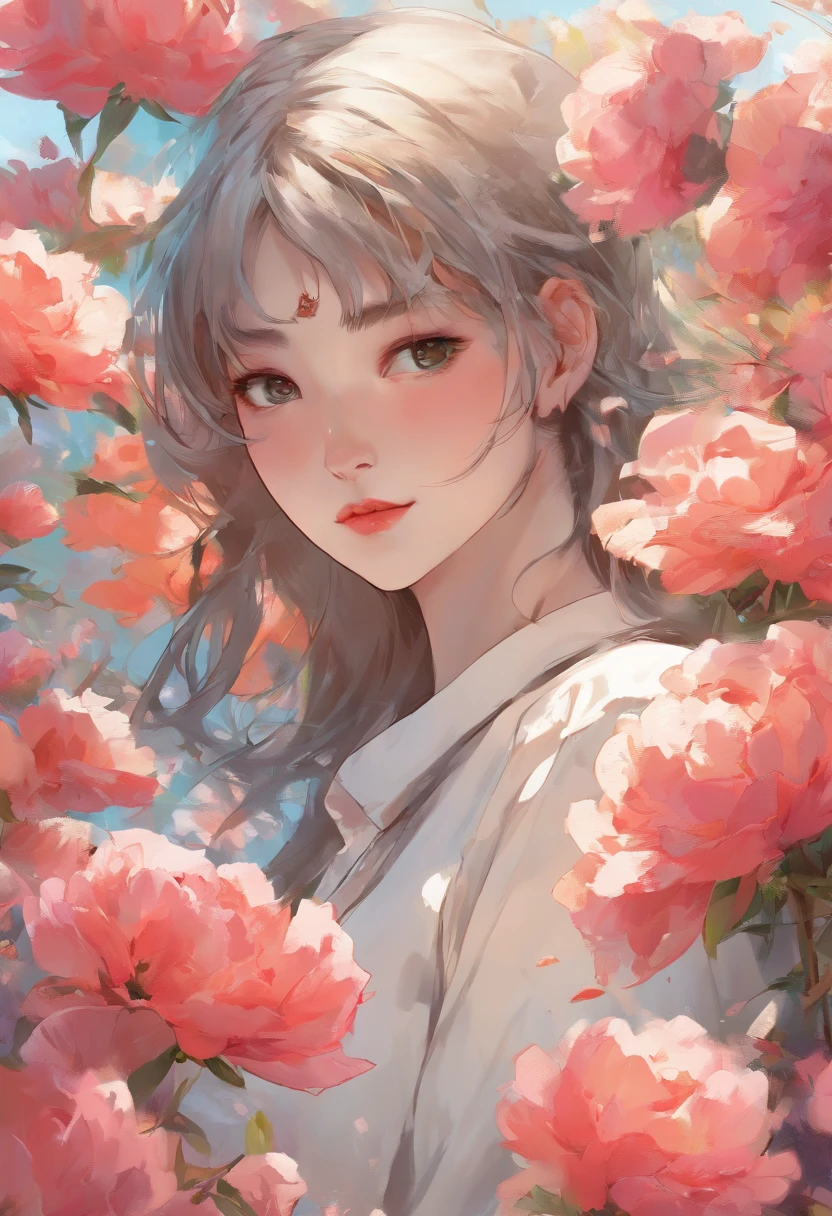 (Best quality, 4K, 8K, yes, A high resolution, Masterpiece:1.2), Ultra-detailed, (Realistic, Photorealistic, photo-realistic:1.37), (insane level of details:1.5), (full bloom:1.5), (Solitude), Gray eyes, (Painting:1.1), (Digital painting:1.1), Detailed face and eyes, Masterpiece, top-quality, Highly detailed photo:1, 8K, It blends seamlessly with its surroundings, Vibrant colors, Sharp focus, Intricate pupils, (Create the illusion of depth), (Brush Strokes:1.1), (Impeccable execution:1.1), (masterpiece-quality), Ethereal lighting, (Subtle shadows:1.1), surreal atmosphere, (Dreamlike),(Male high school ),(sideface).