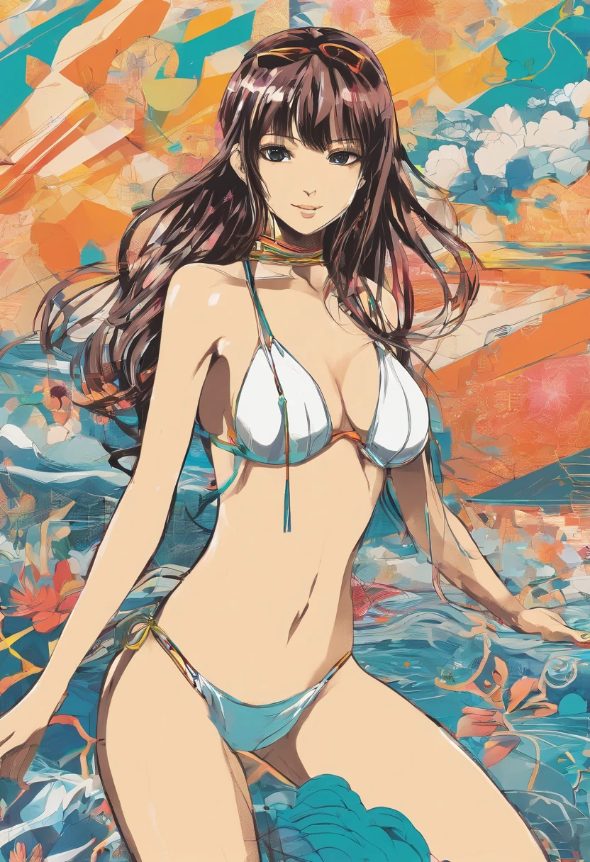 Girl in a string bikini
