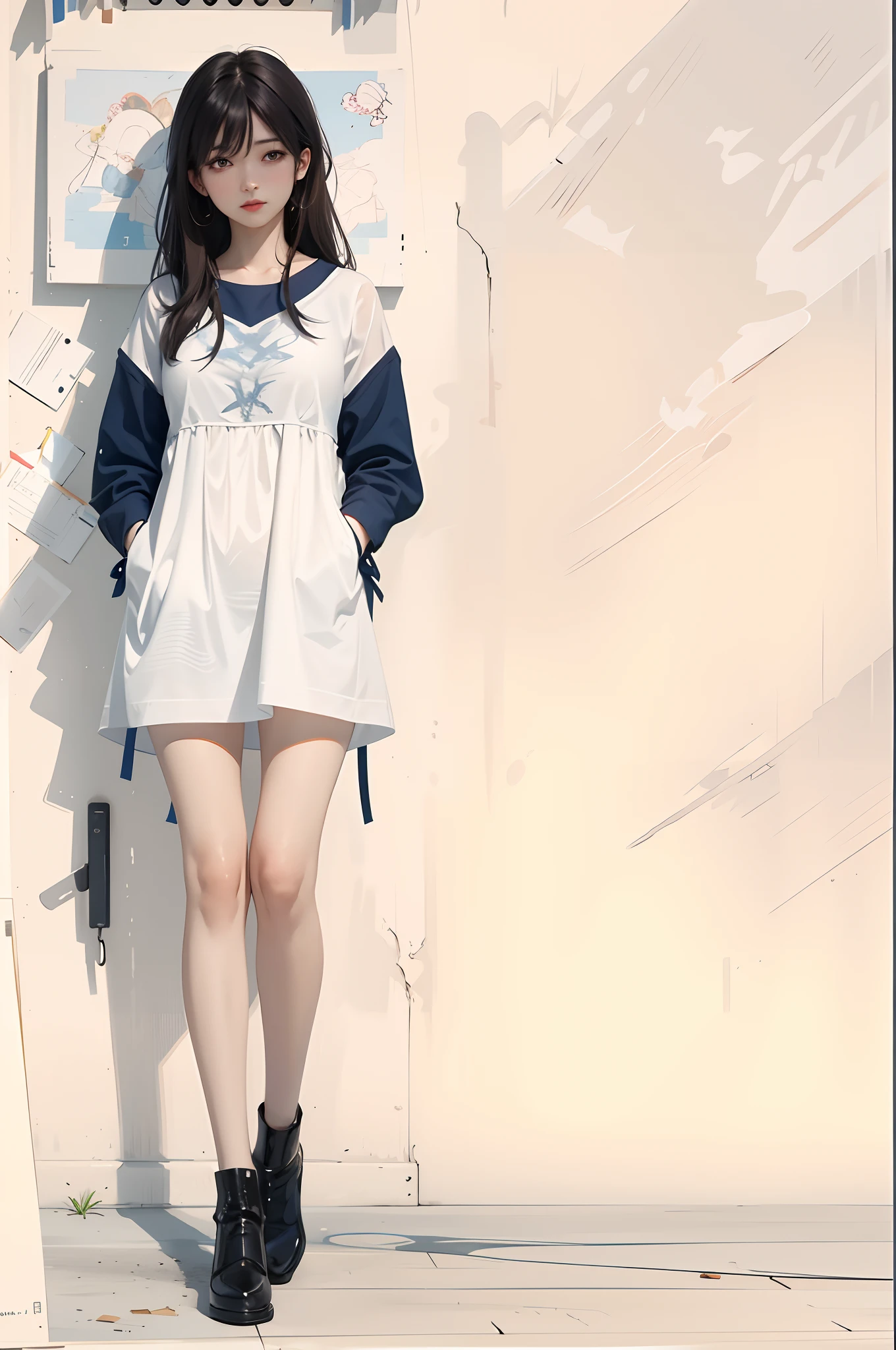 1girl huge large breasts,White chiffon tight dress,Chest bumps,Cinematic lighting, filmgrain, Fujicolor, light and darkcontrast, 8K, 巨作, Textured skin, Super detail, high-details, High quality, high resolucion,