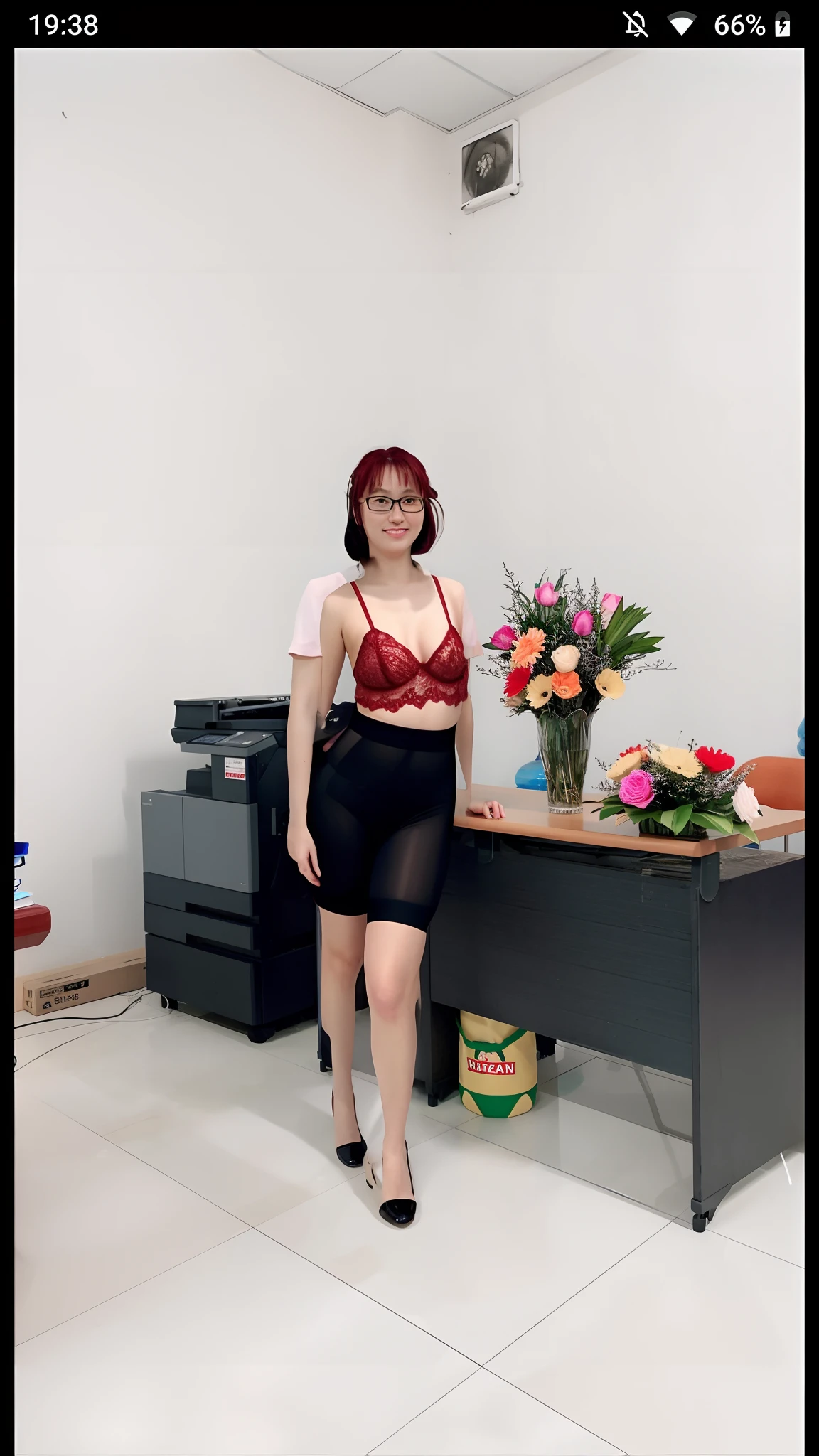 Red lace underwear