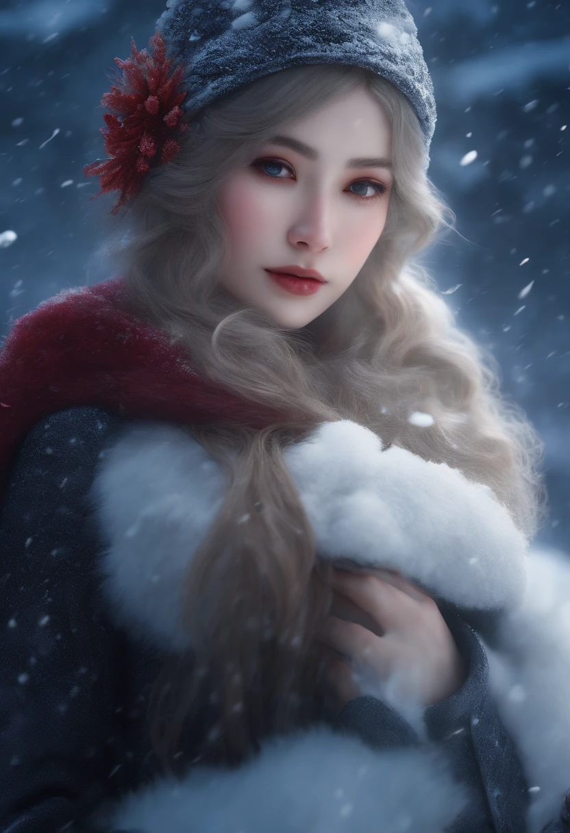 (Extremely detailed Cg Unity 8K wallpaper),(Masterpiece), (Best quality), (Ultra-detailed)Yukino under the snow