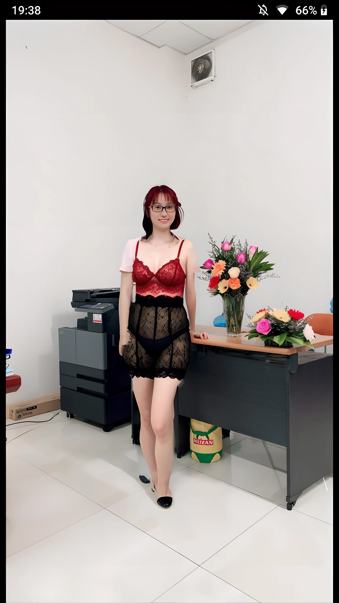 Red lace underwear