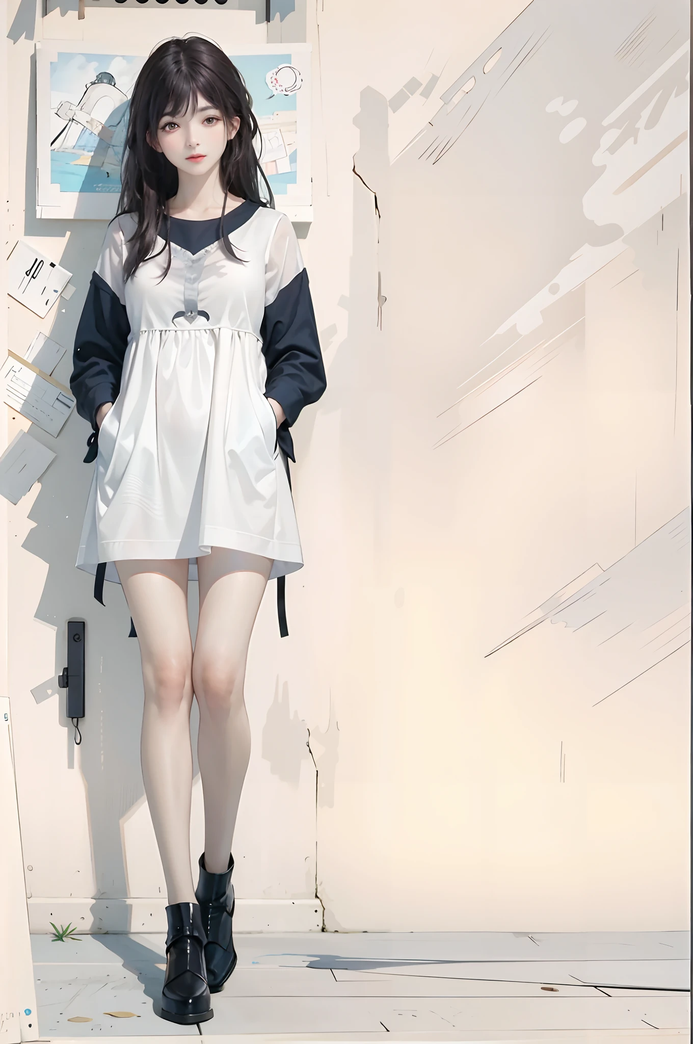 1girl huge large breasts,White chiffon tight dress,Chest bumps,Cinematic lighting, filmgrain, Fujicolor, light and darkcontrast, 8K, 巨作, Textured skin, Super detail, high-details, High quality, high resolucion,