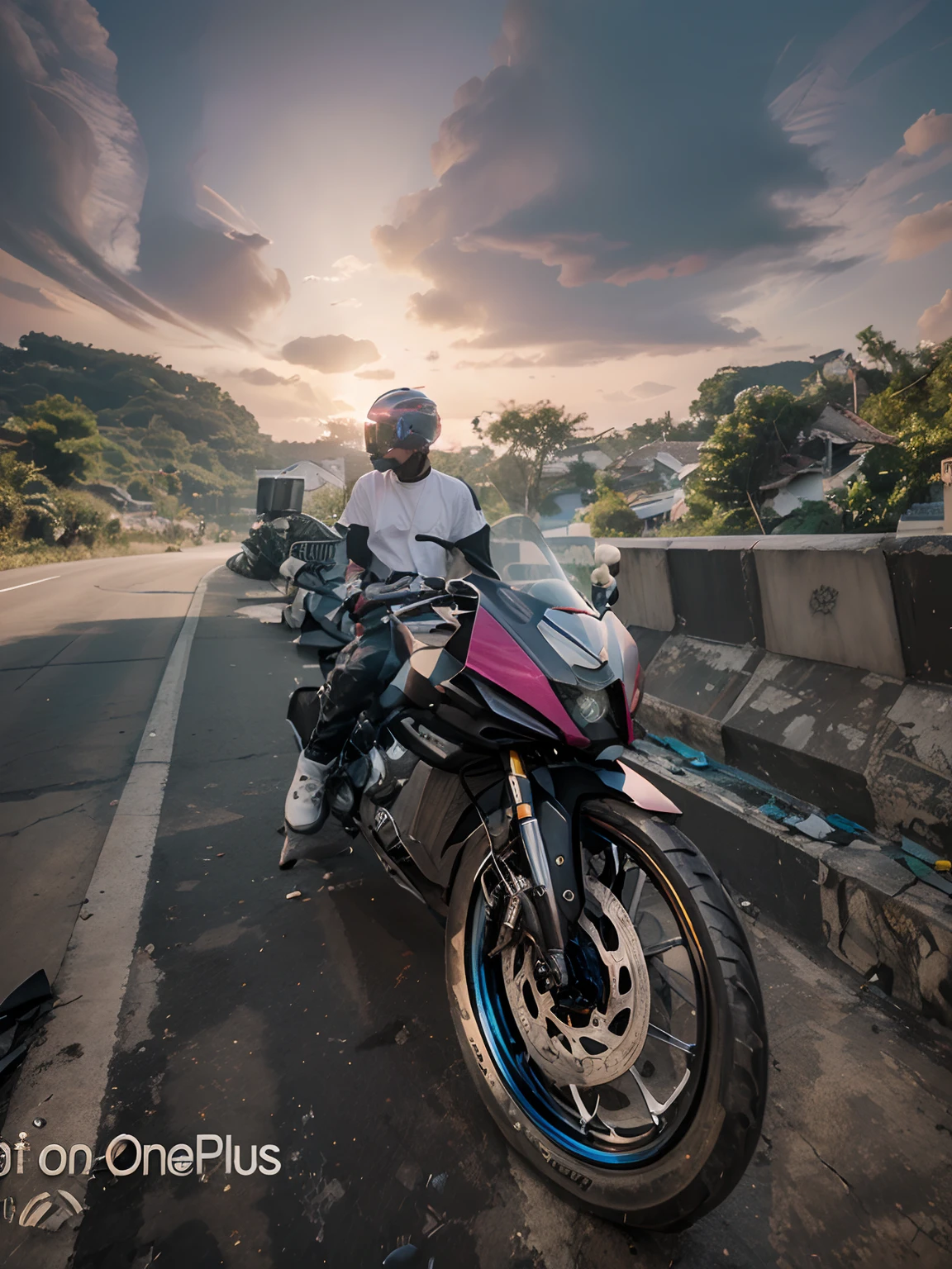 Chang Background cyberpunk Gangsater Boy,Bike and helmet colour change,Realstic face,8k,Ultra realstic