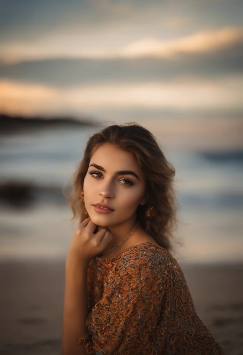Mulher de 17 anos com biquine, loirinha