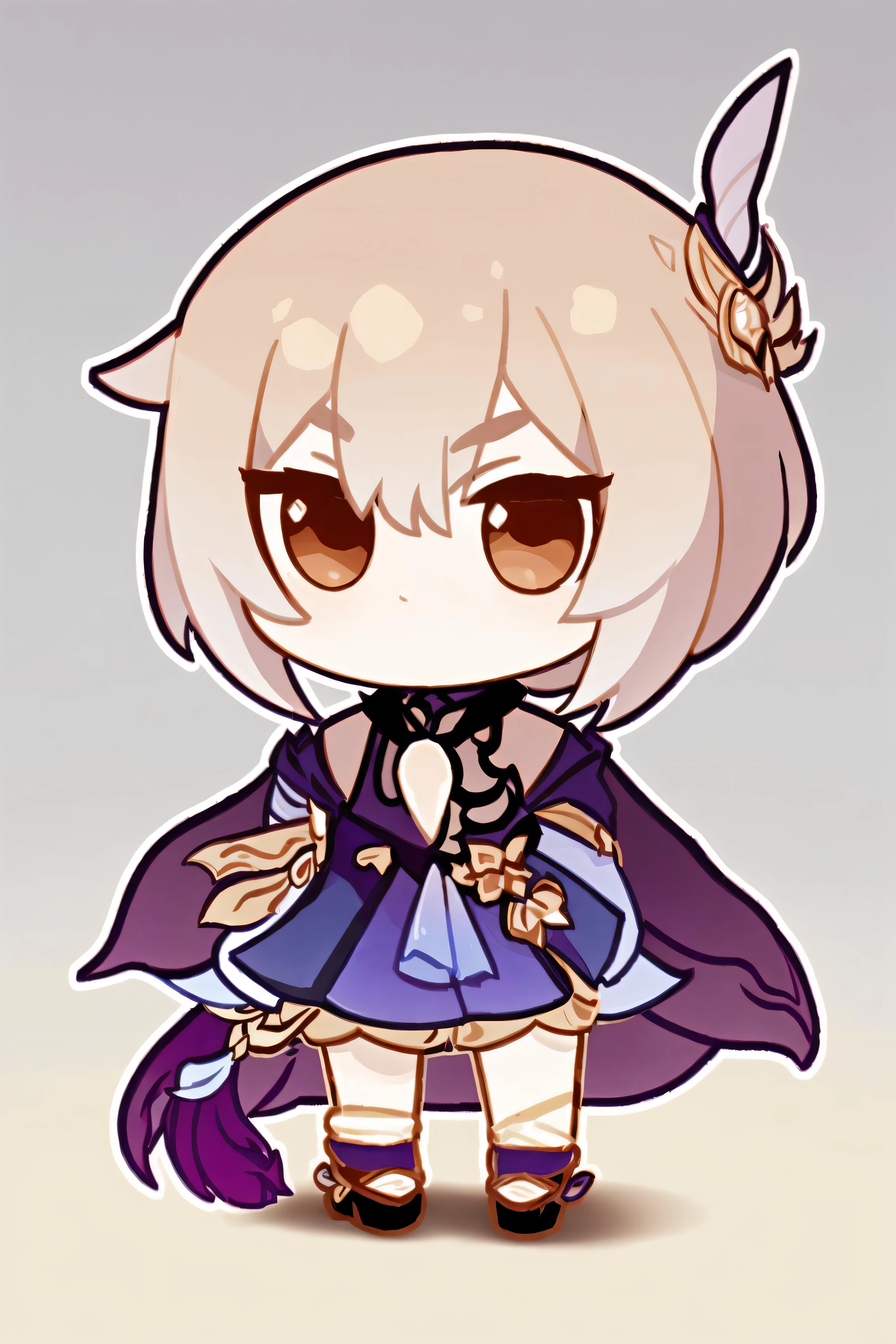 masterpiece, best quality, official art, ultra detailed, chibi, 1girl, full body, keqing, (genshin impact),