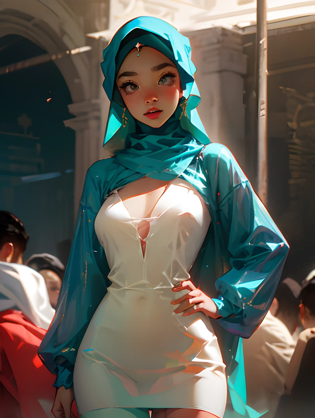Girl,hot,,undress,hijab,bugil,